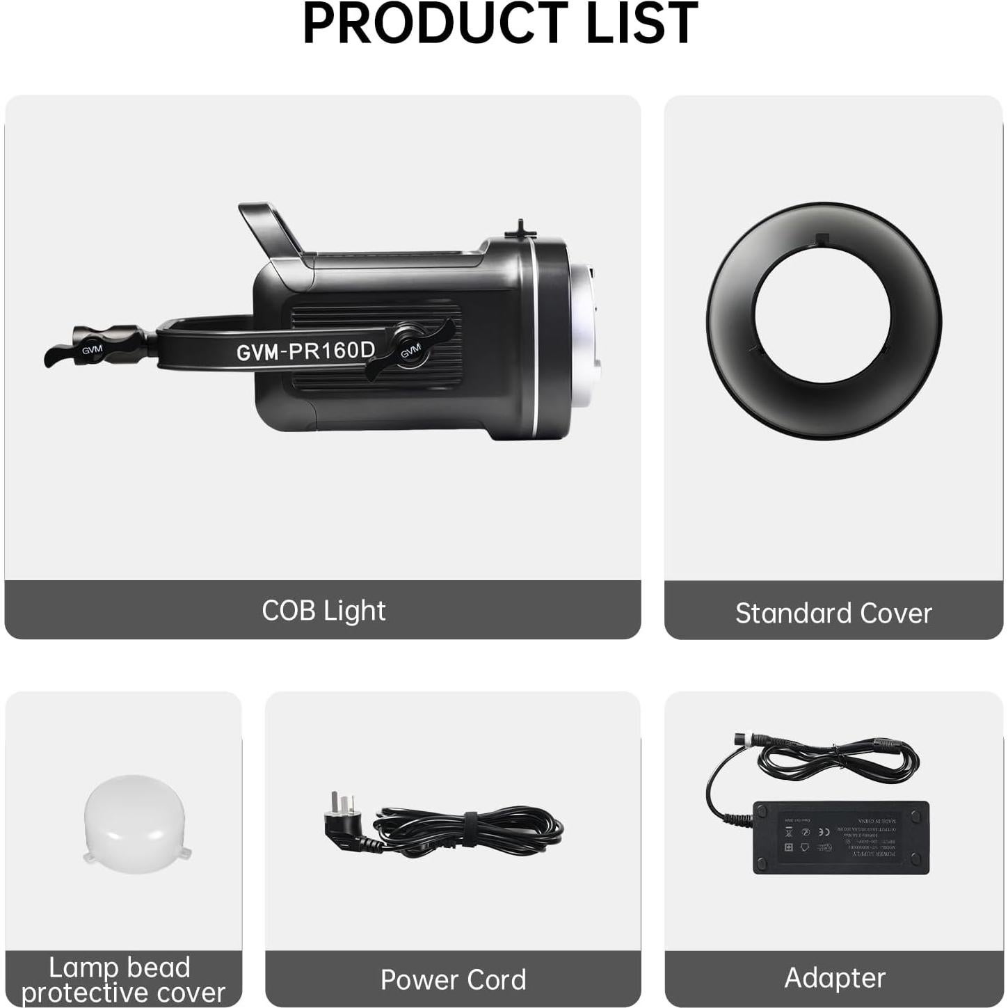 Luz de Video LED GVM 160W 5600K con Control Bluetooth