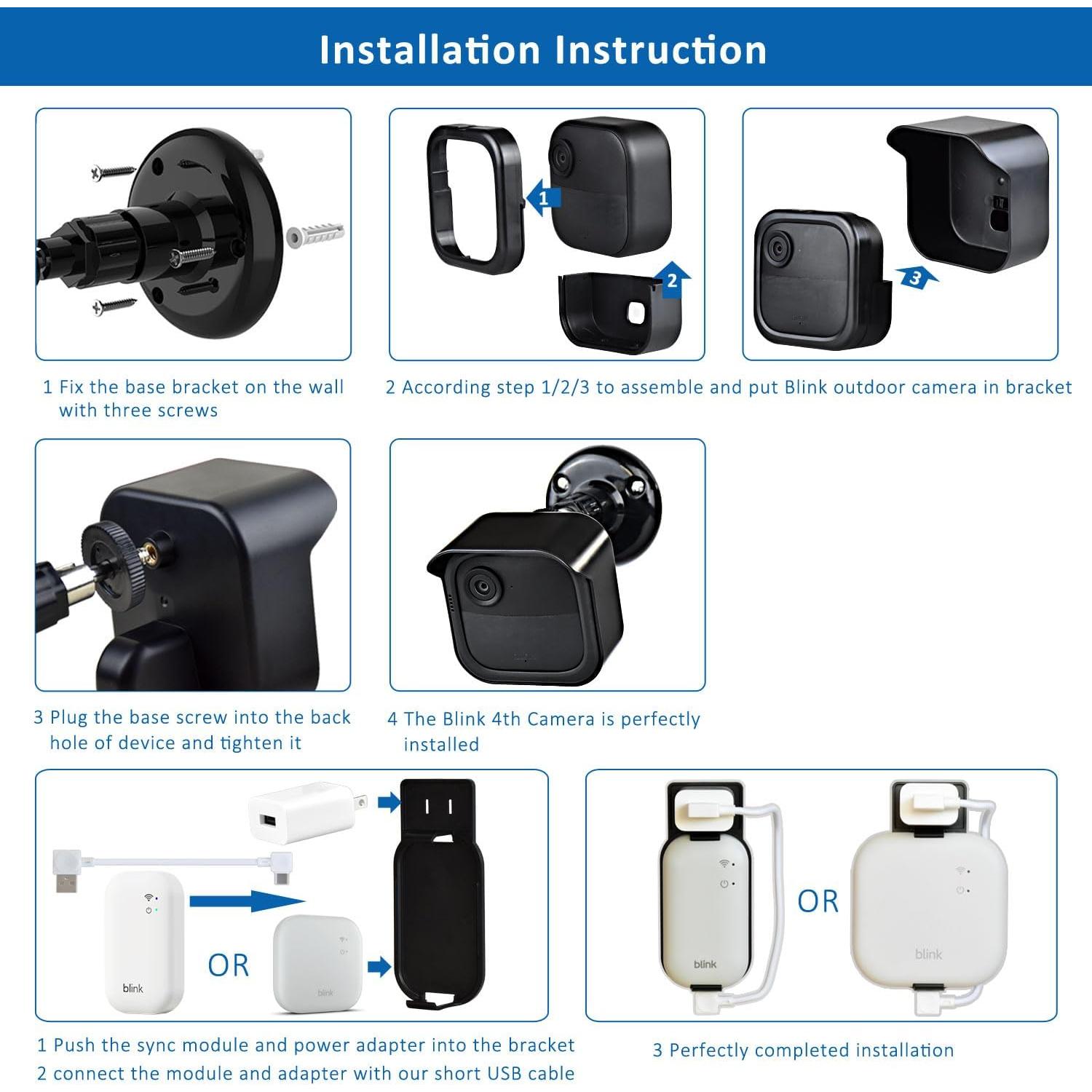 Soporte de Montaje Gohonor para Cámara Blink Exterior 5 Unidades