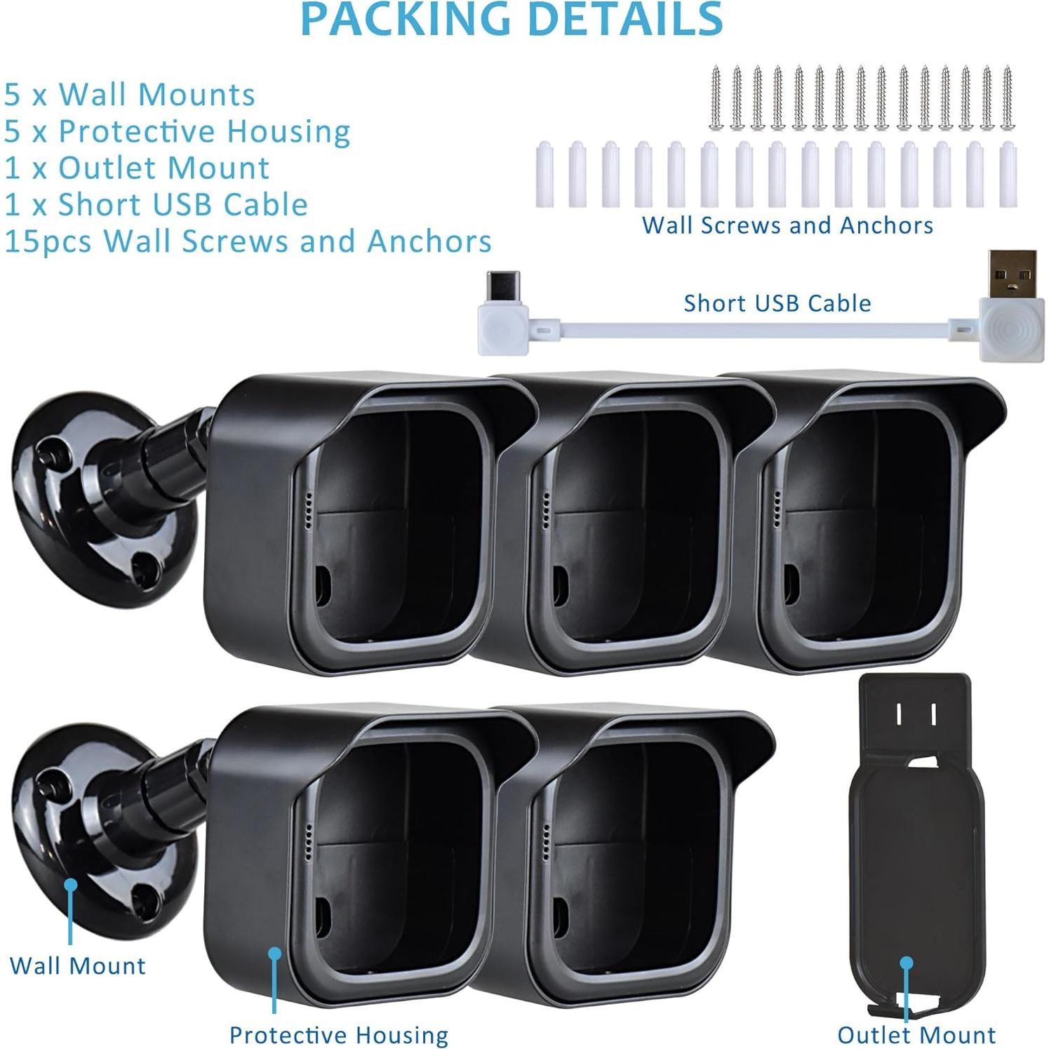 Soporte de Montaje Gohonor para Cámara Blink Exterior 5 Unidades