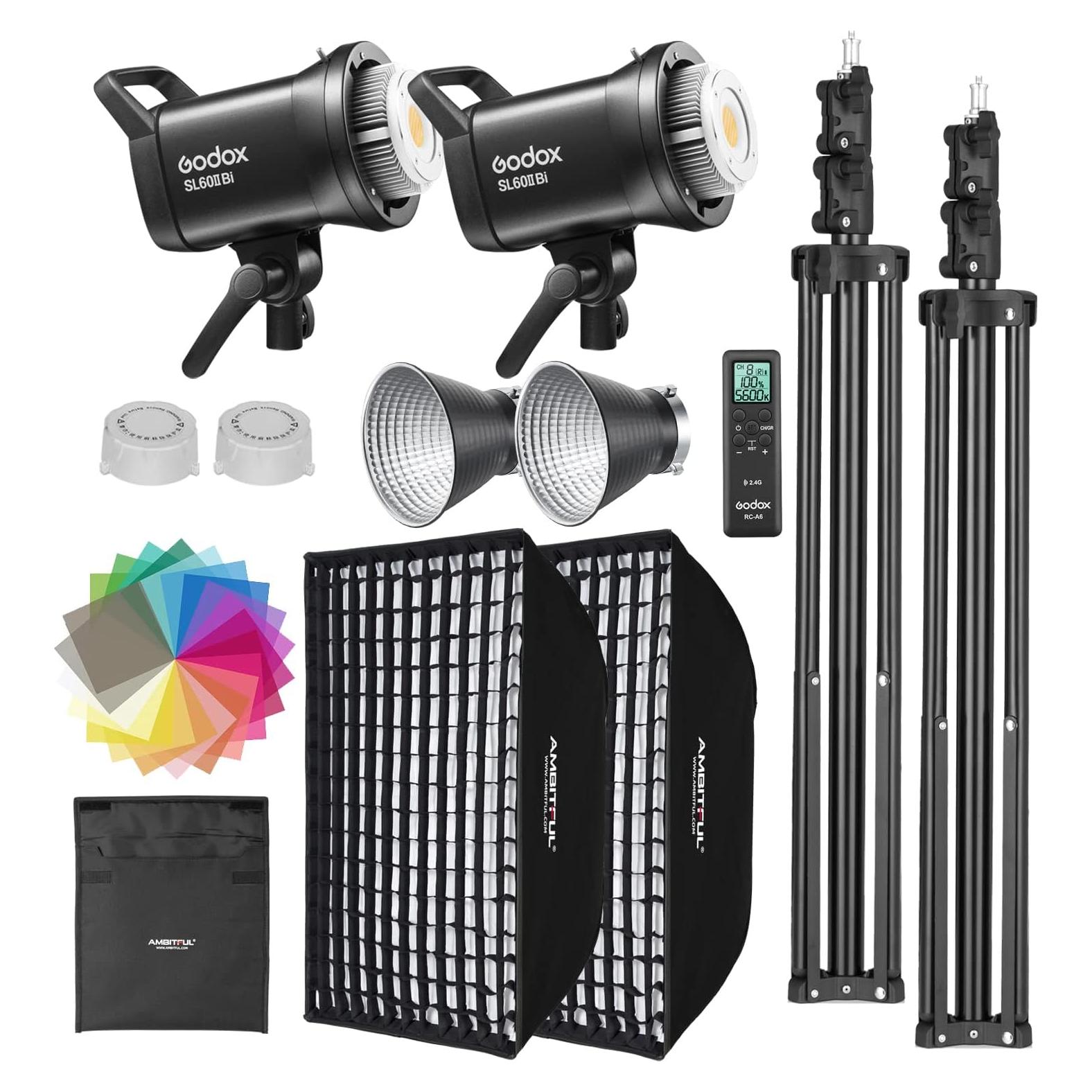 Kit de Luz LED Godox SL60II-Bi 2 Piezas 2800K-6500K