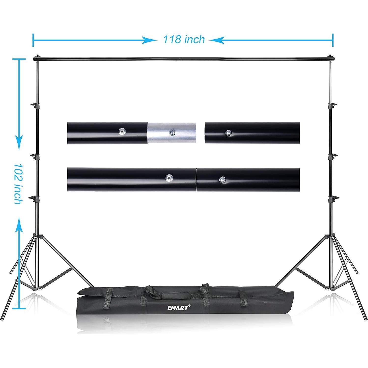 EMART 8.5X10 FT Green Screen Backdrop Kit, Photography Umbrella with 5500K Bulbs, 6X9 FT Green Backdrop with Spring Clamps, Professional Photography Lighting kit for Studio, Portrait, Video Shooting