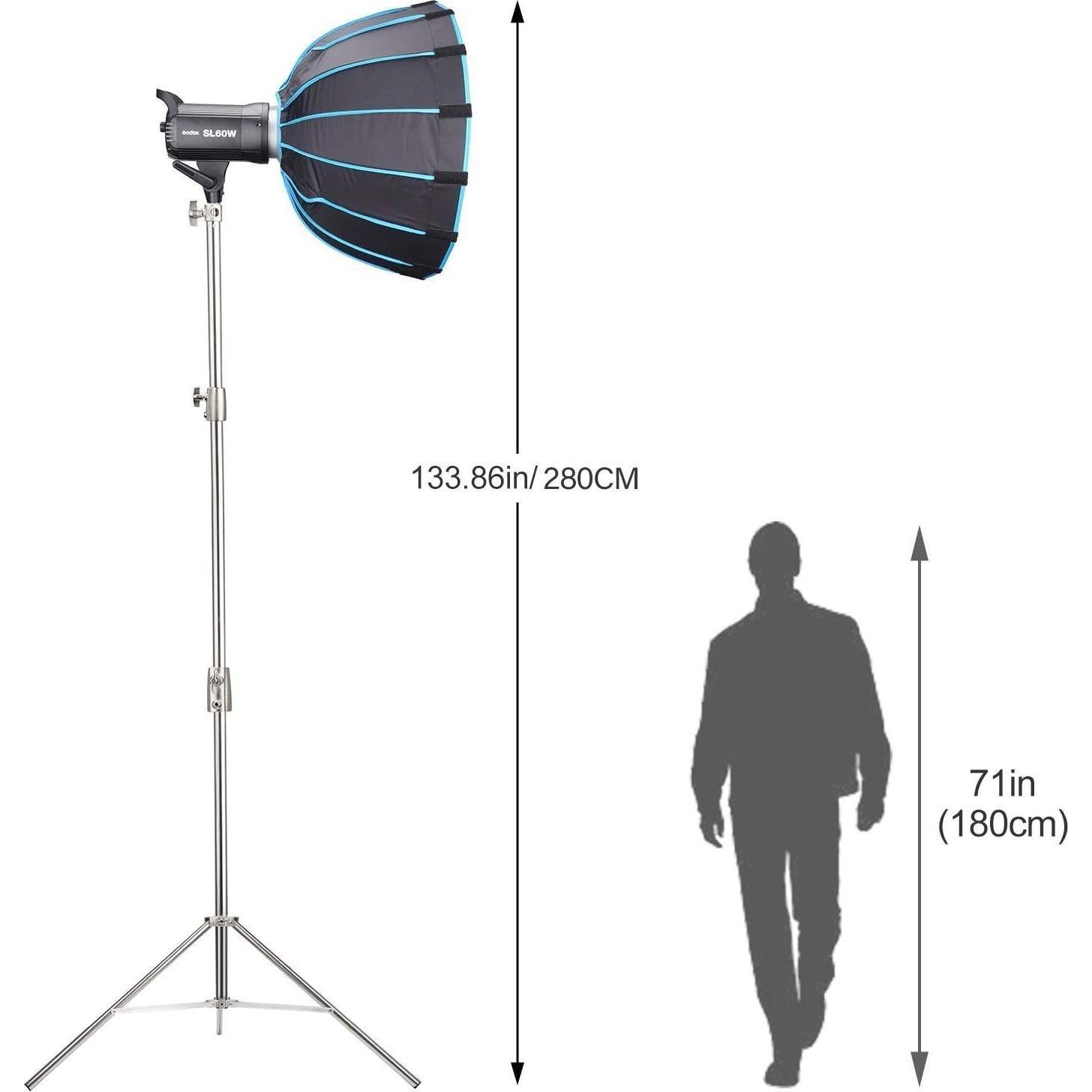 Kit Luz LED Godox SL-60W con Softbox y Soporte 2.8M