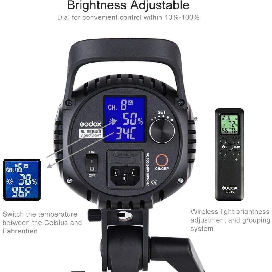 Kit Luz LED Godox SL-60W con Softbox y Soporte 2.8M