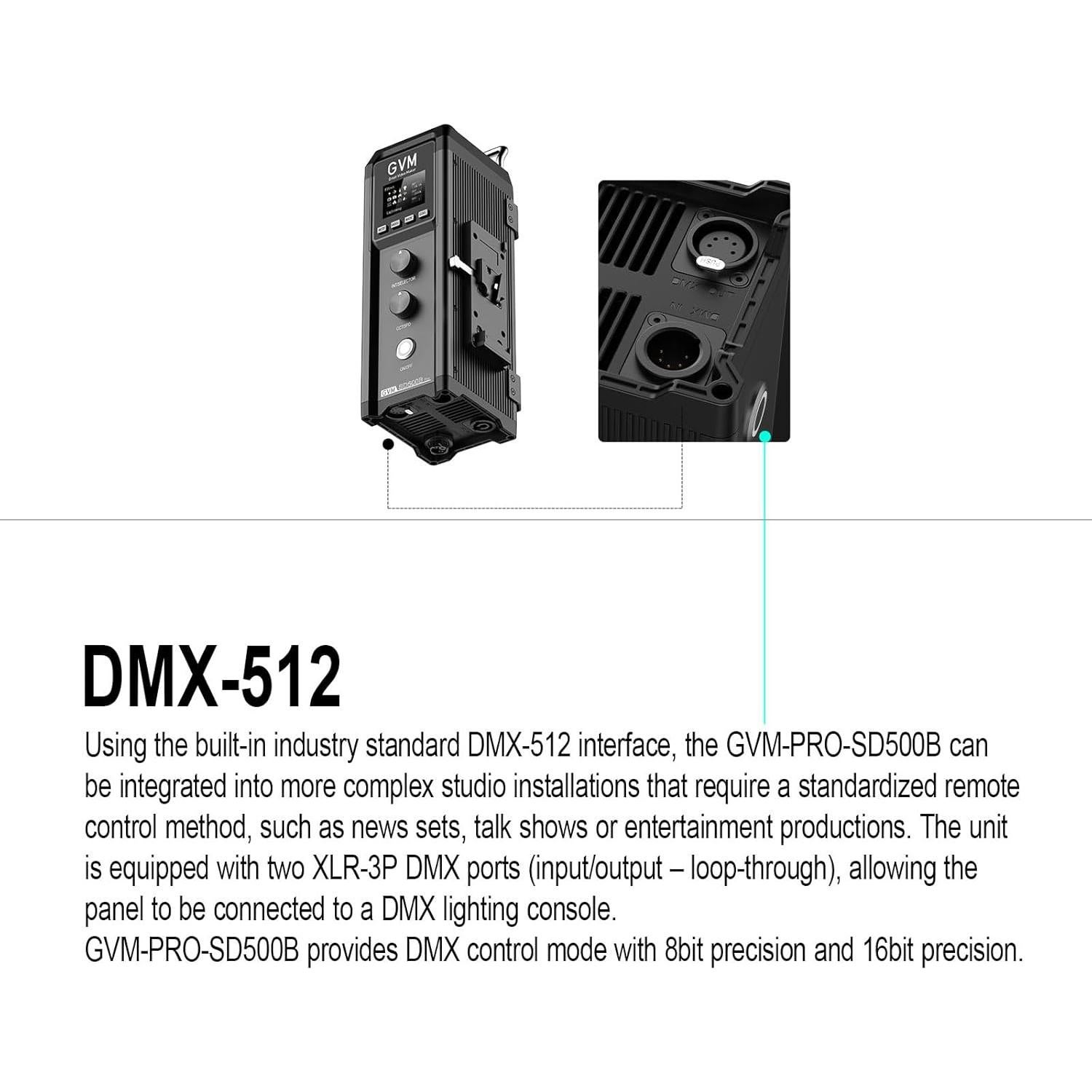 GVM Pro SD500B 500W Luz de Video LED con Montura Bowens