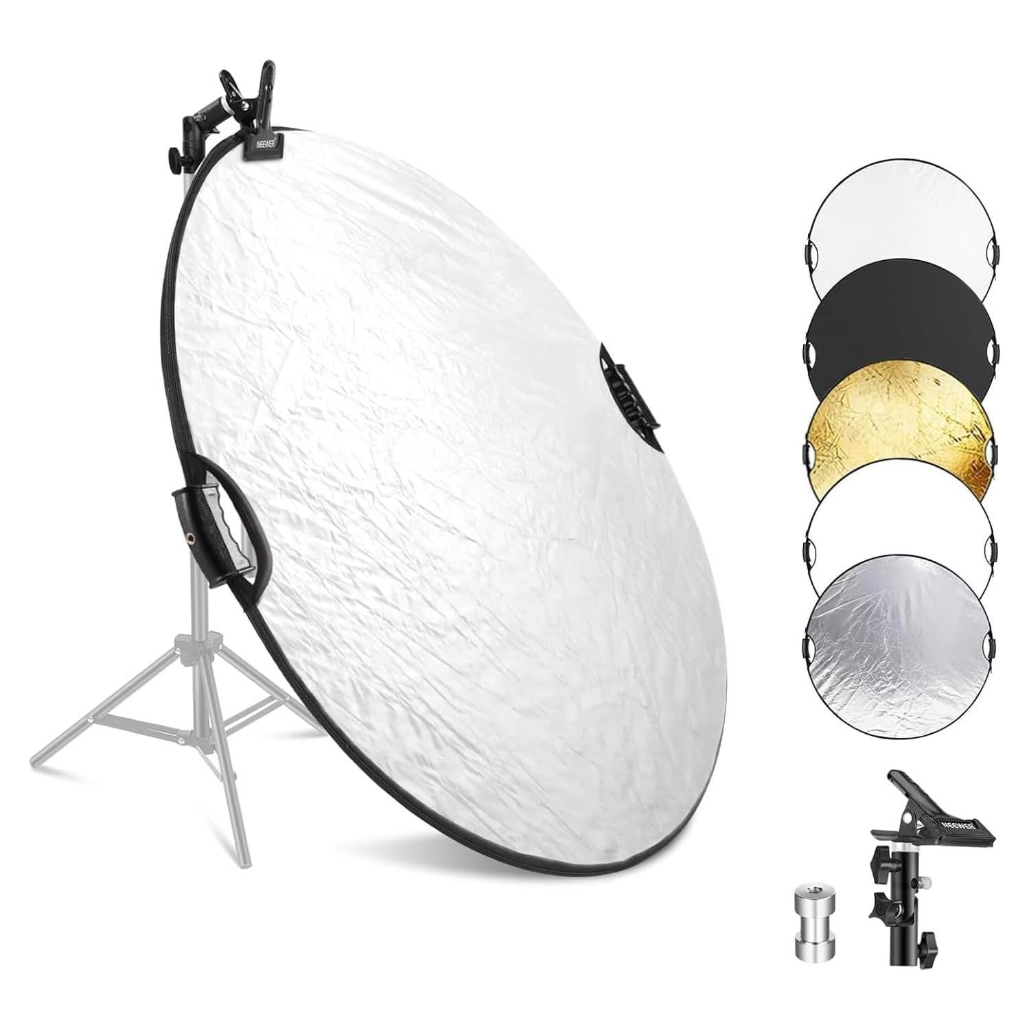 Reflector Fotográfico 5 en 1 NEEWER 110cm con Abrazadera