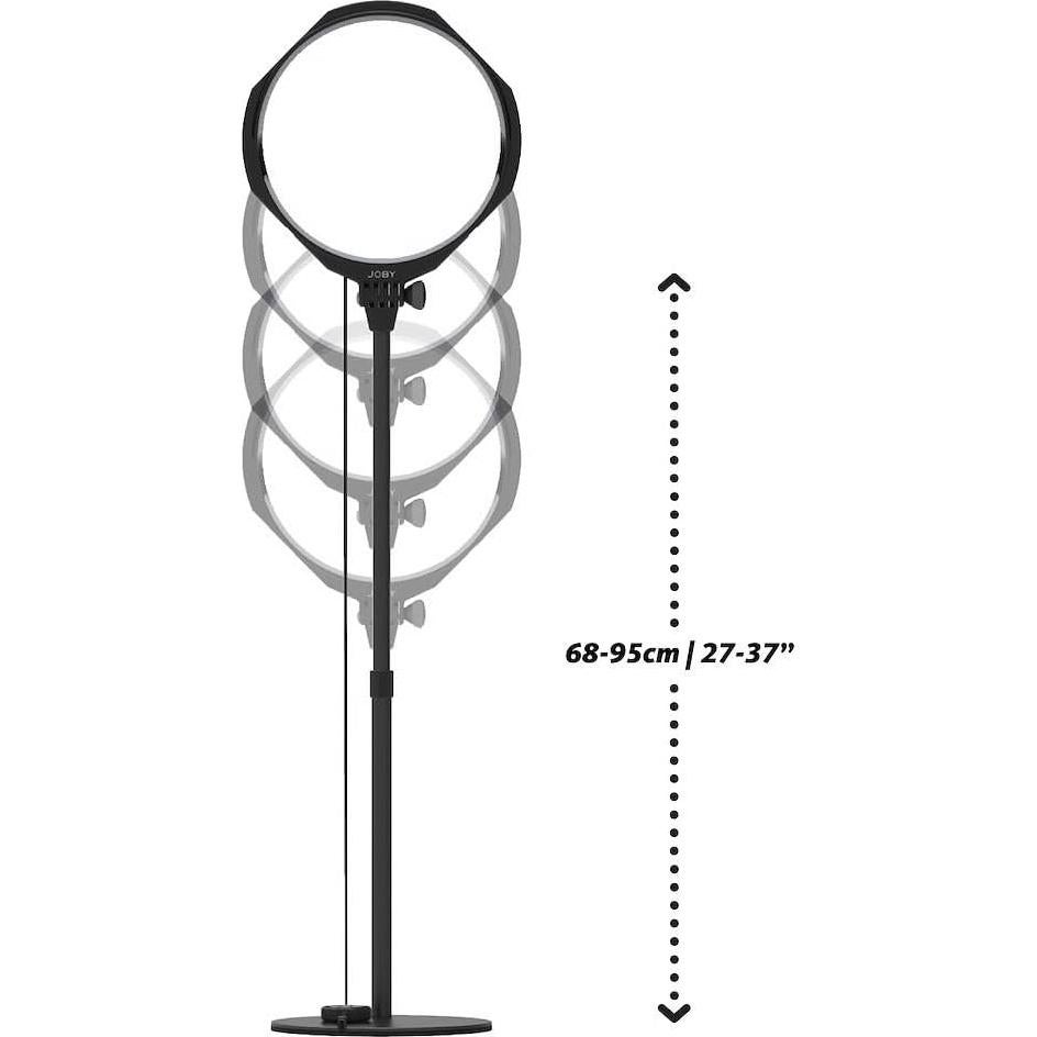 JOBY Beamo Studio Key Light, USB Studio Light for Video, Kit for Content Creator, 10 Brightness Levels, 3 Color Temperature, Cable Remote, Cold Shoe Attachments