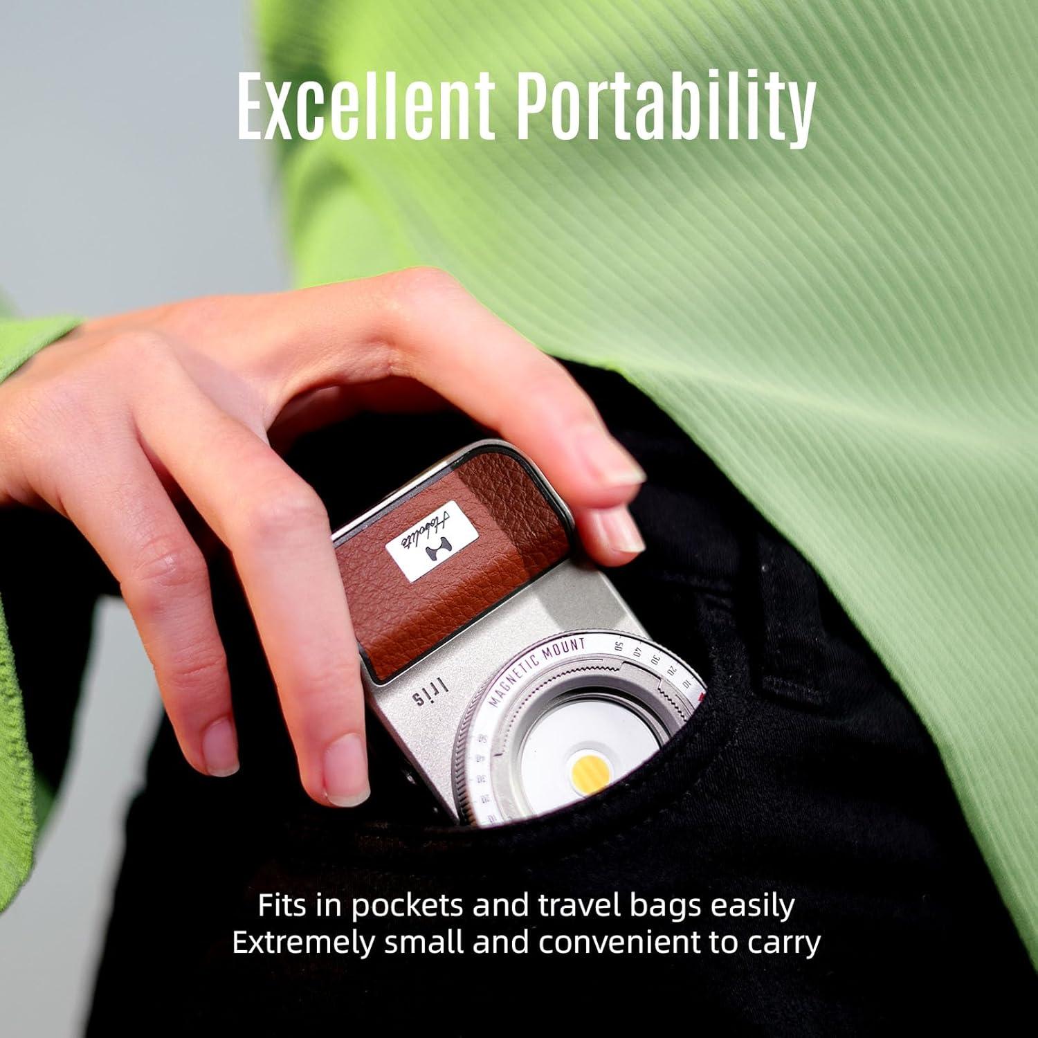 Iris Portable LED Photography Light Standard Kit with LCD Display, App Control, CRI/TLCI 96+, 2700-6500K, Bi-Color Indoor and Outdoor Light for Content Creators, 5W