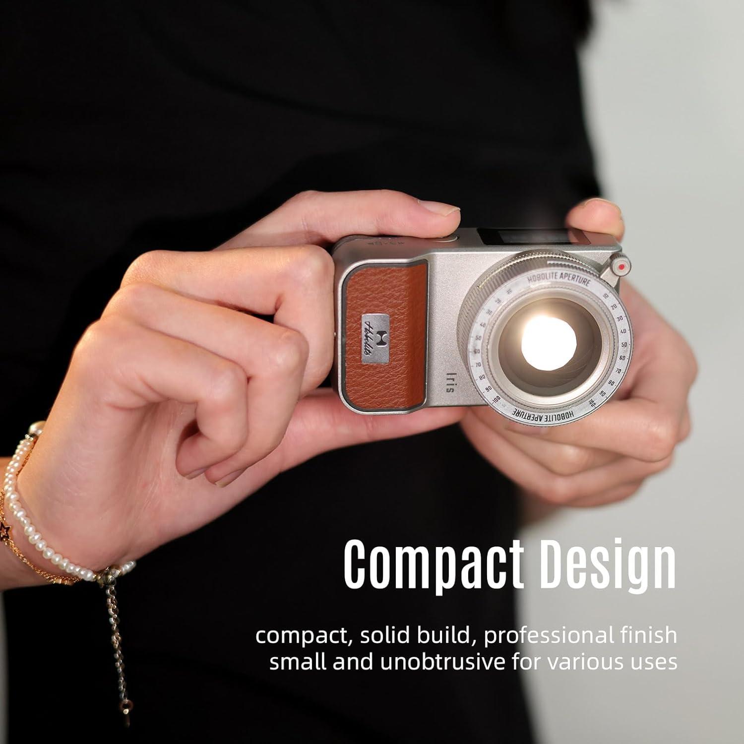 Iris Portable LED Photography Light Standard Kit with LCD Display, App Control, CRI/TLCI 96+, 2700-6500K, Bi-Color Indoor and Outdoor Light for Content Creators, 5W