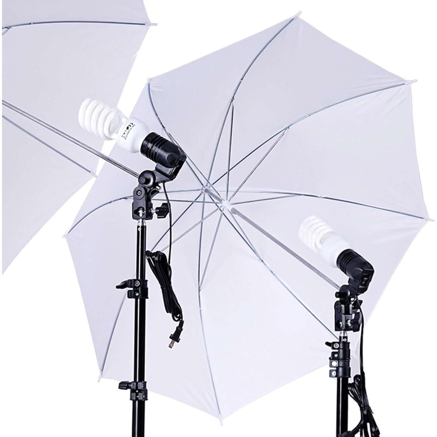 Kit de Iluminación Fotográfica Efavormart 600W con Paraguas y Fondos