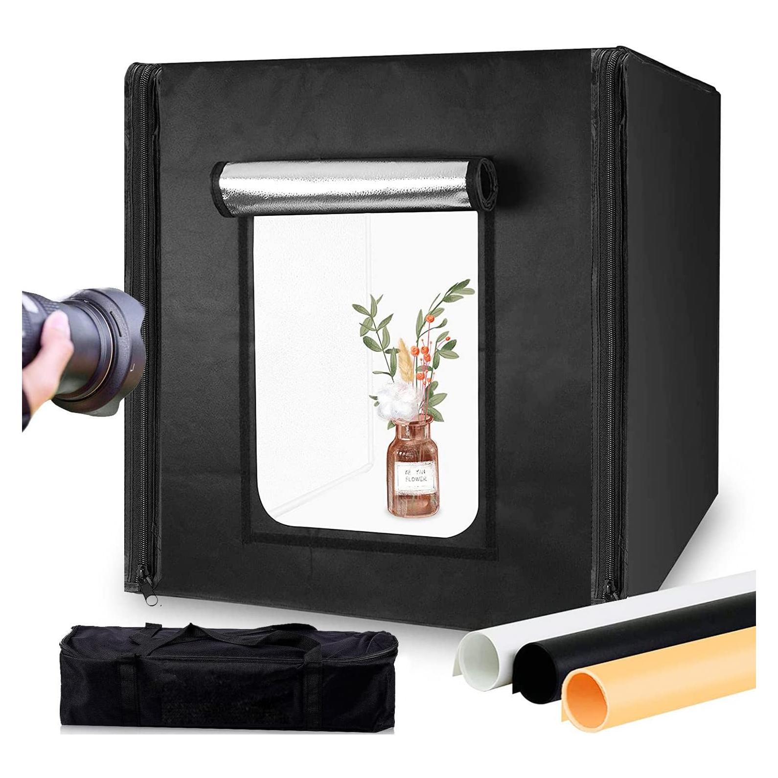 Caja de Luz Fotográfica Konseen 60x60cm LED Regulable 5500K