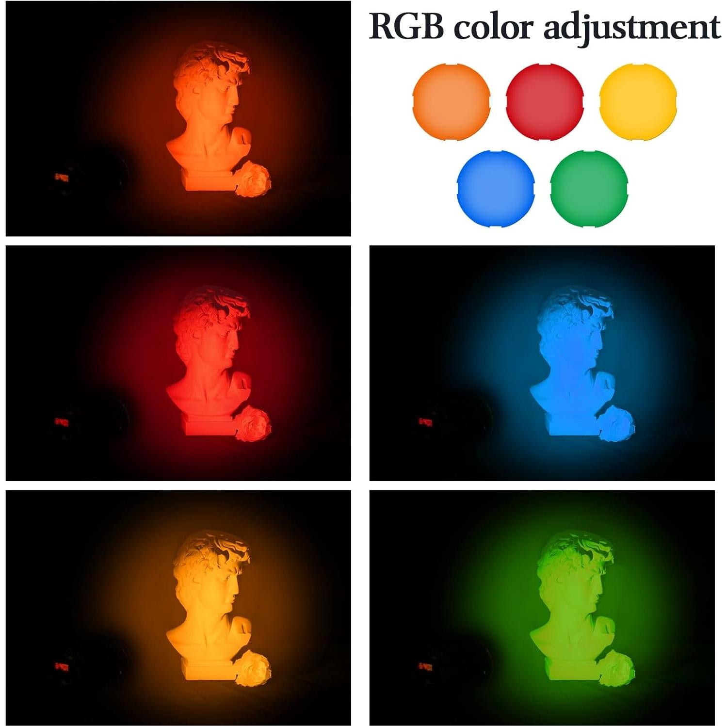 Yofuly Photography Video Lighting Kit, LED Studio Streaming Lights with Remote Control, 18°-60° Focus Range Adjustable, CCT 2800k-7000k, CRI 95+, Continuous Output Light for Tabletop Live Streaming