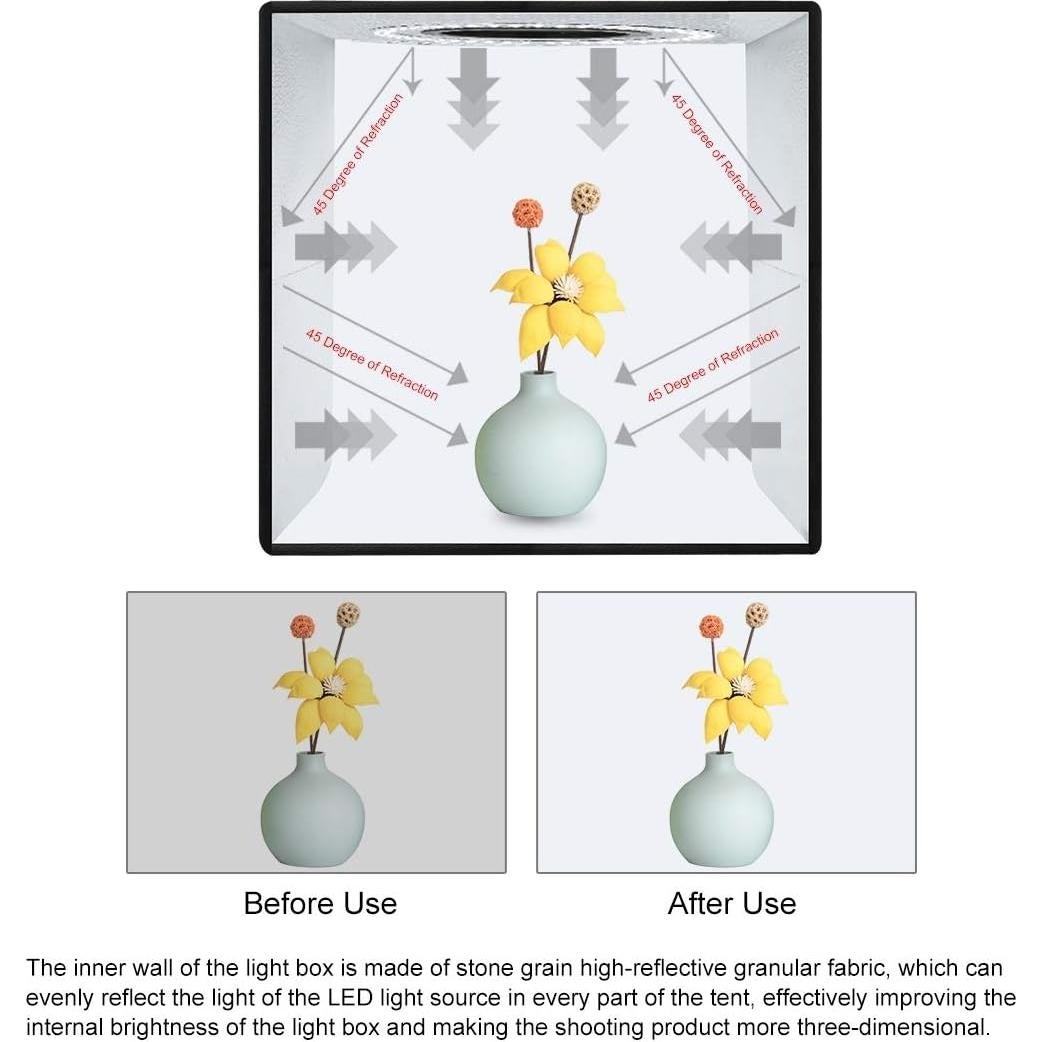 Foldable Photo Box Portable Studio Kit 12 Background Colors LED Dimmable Photography Light Box 25 cm Photo Props Equipment