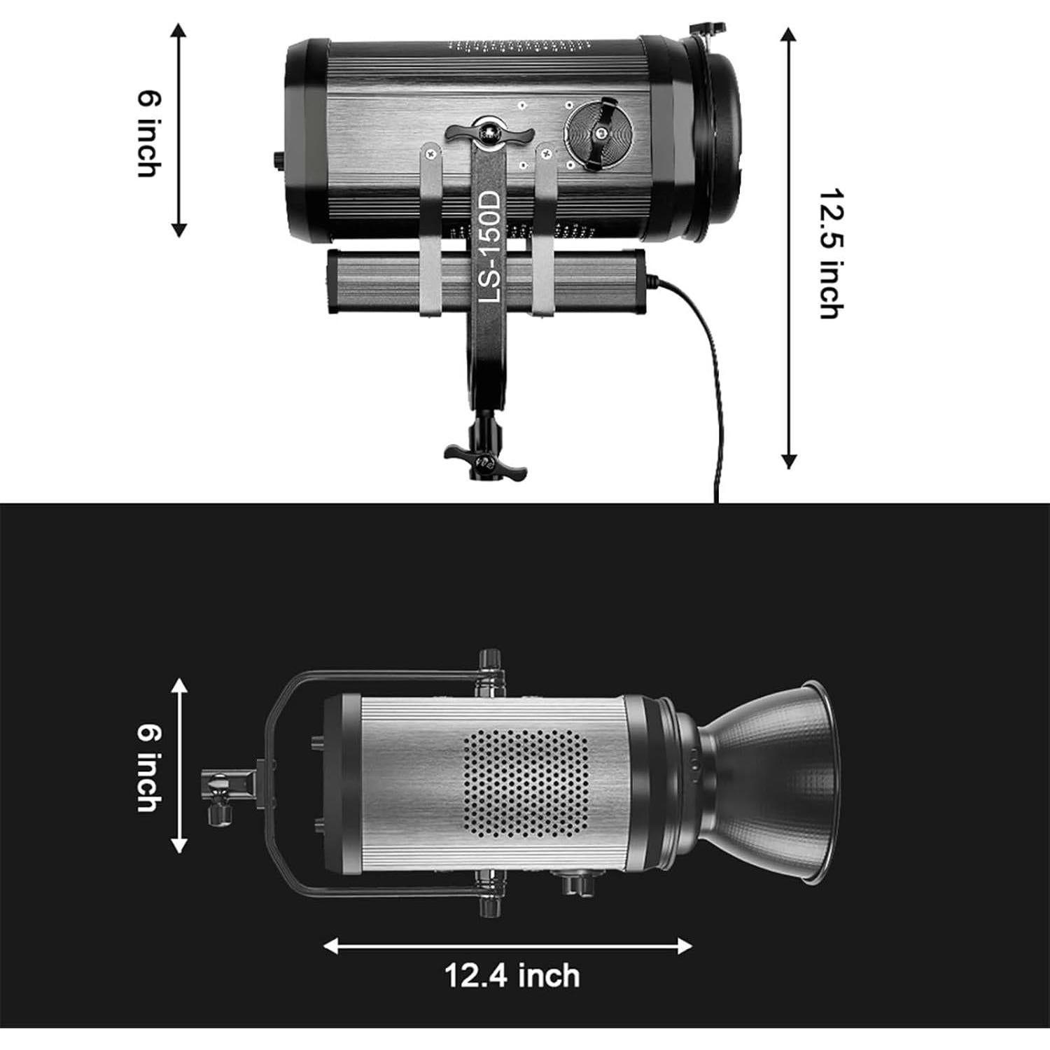 Luz de Video LED GVM 150W 5600K con Control Remoto y Montura Bowens