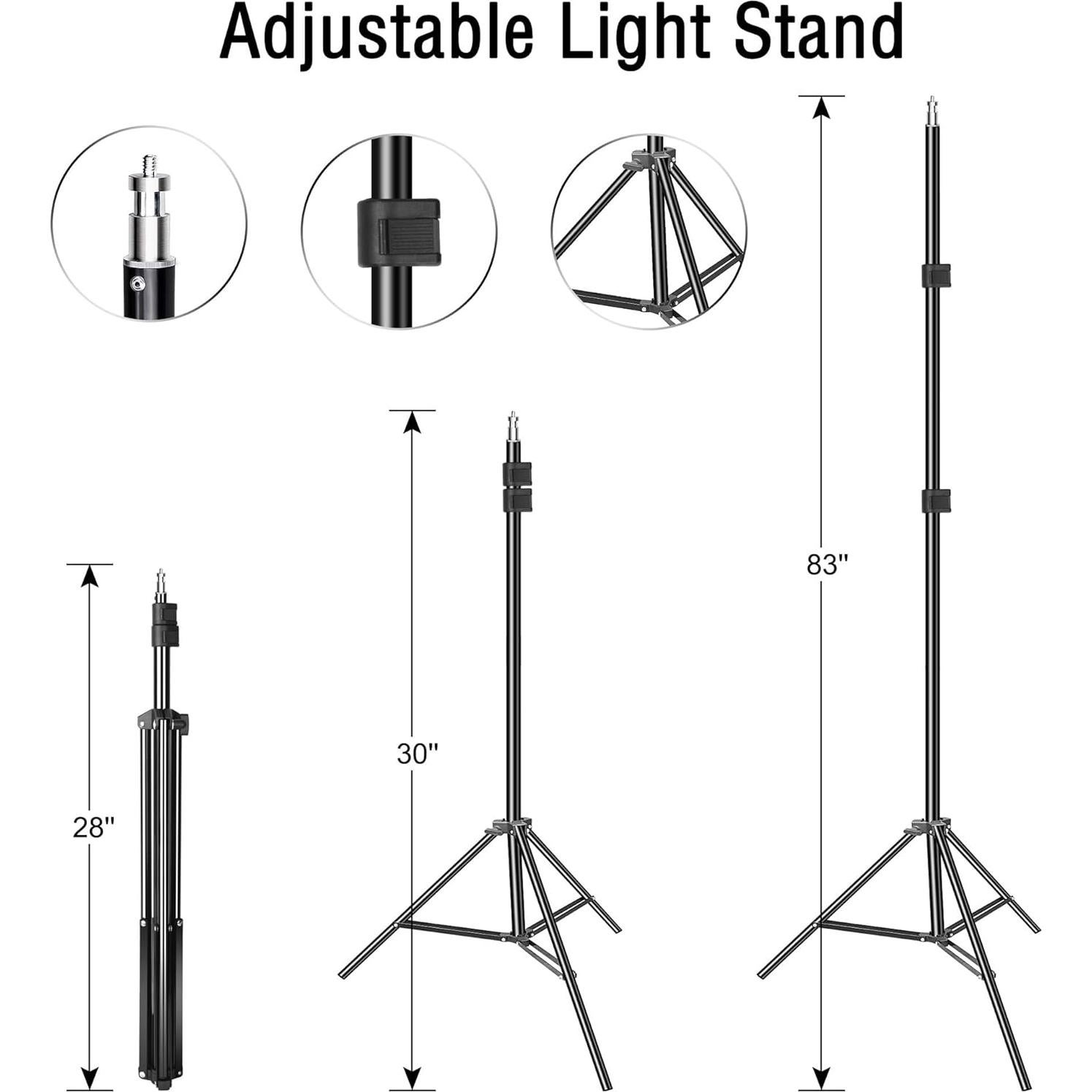 EMART Softbox Lighting Kit, 2700K-5500K 20"x 27" Soft Box Set, 45W Dimmable LED Light Bulbs, Photography Lighting Kit for Picture Light, Studio Lights, Video Recording, Photoshoot, Live Streaming