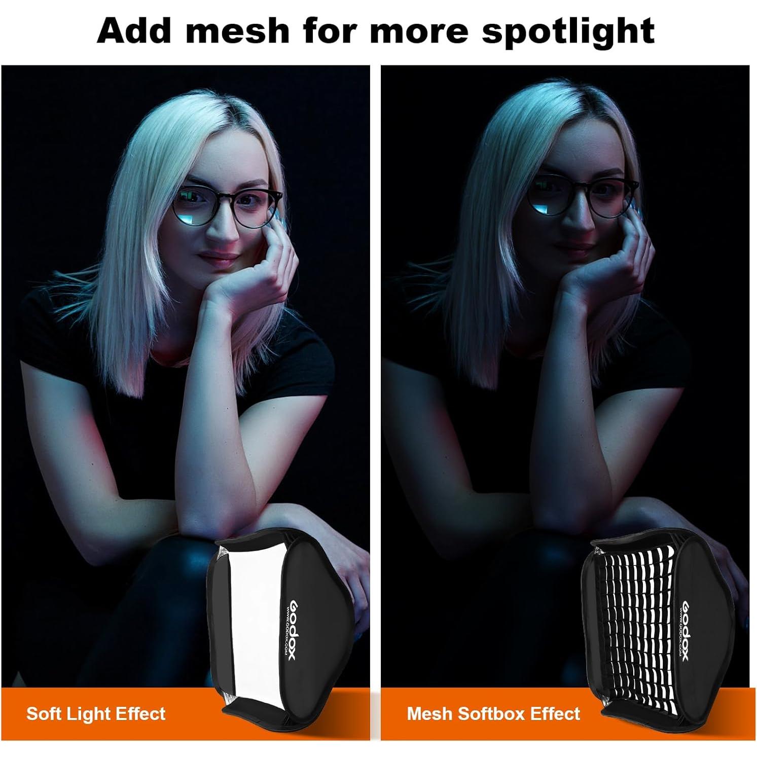 Kit de Luz LED Godox SL60IID 70W 5600K con Softbox 80x80cm