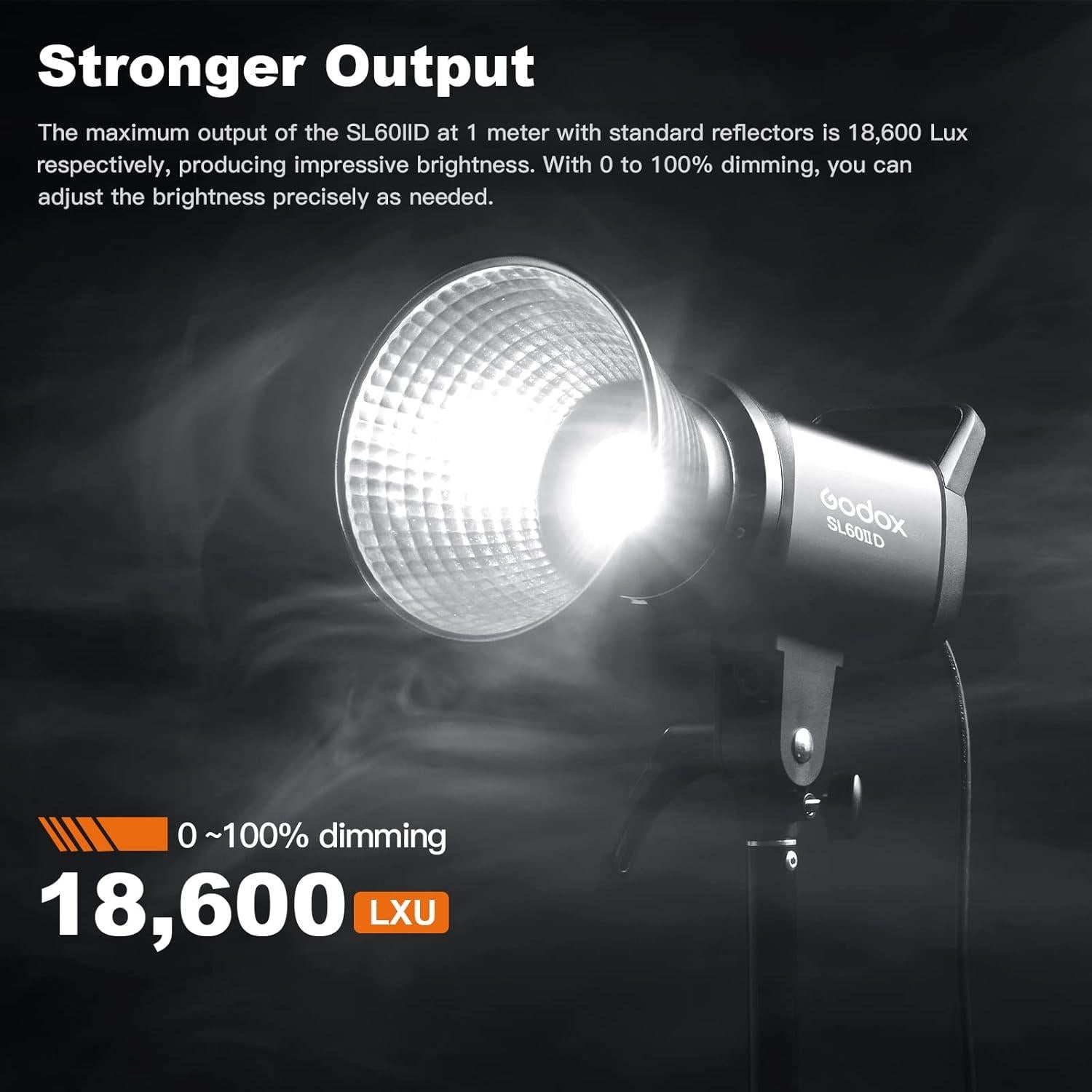 Kit de Luz LED Godox SL60IID 70W 5600K con Softbox 80x80cm