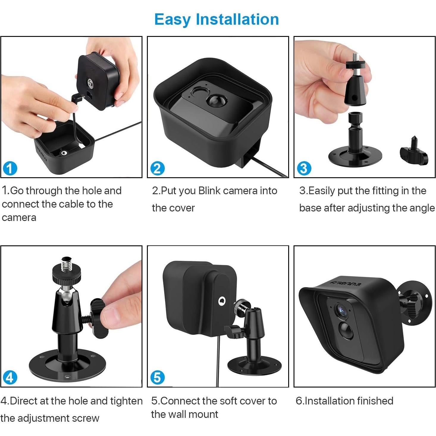 Soporte de Pared Frienda 360° y Funda Silicona para Blink XT