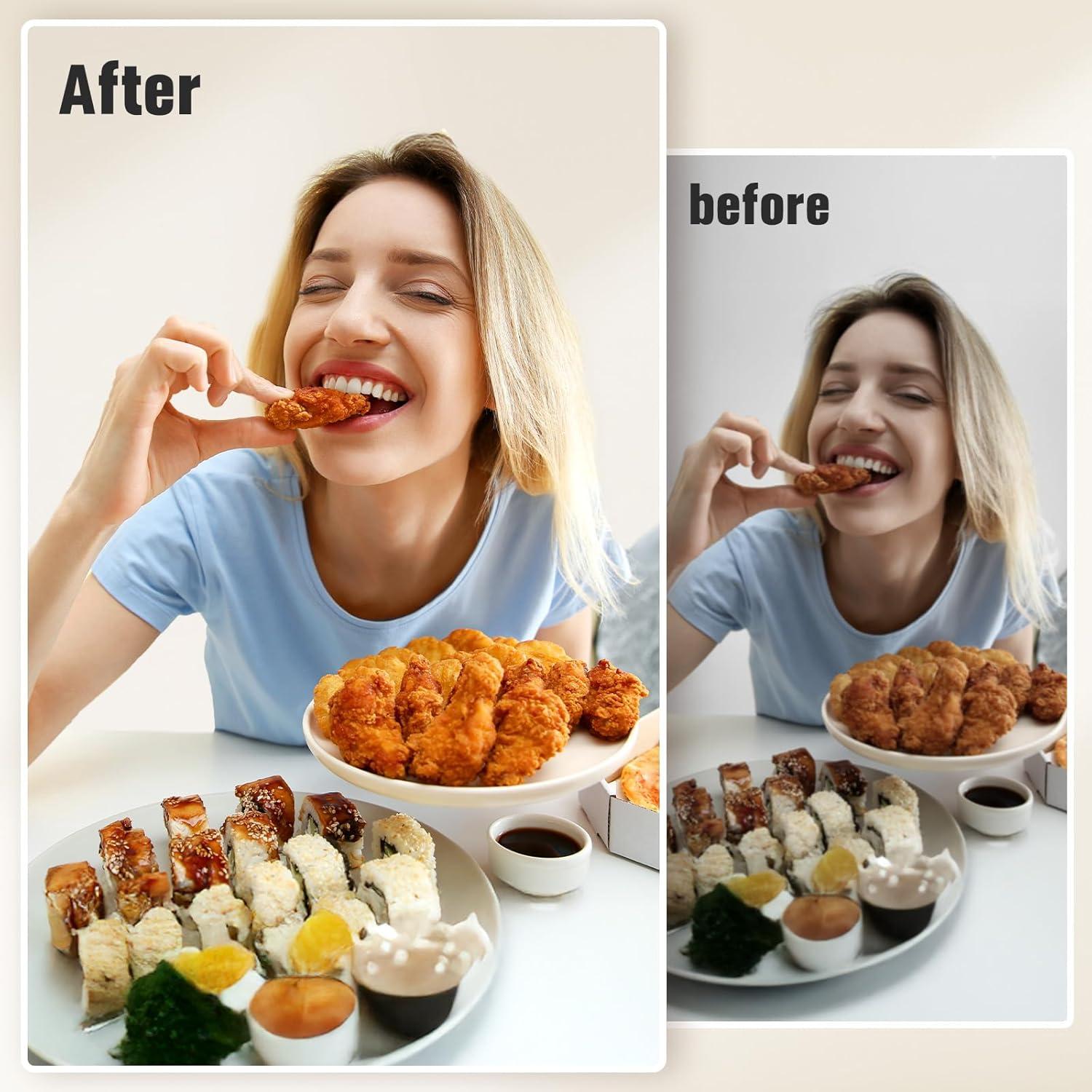 2 Packs Video Conference Lighting Kits, Dimmable Desk Ring Light with Stand and Phone Holder, Computer Laptop Light for Zoom Meeting, Video Calls, Live Streaming, Podcasting, Video Recoring