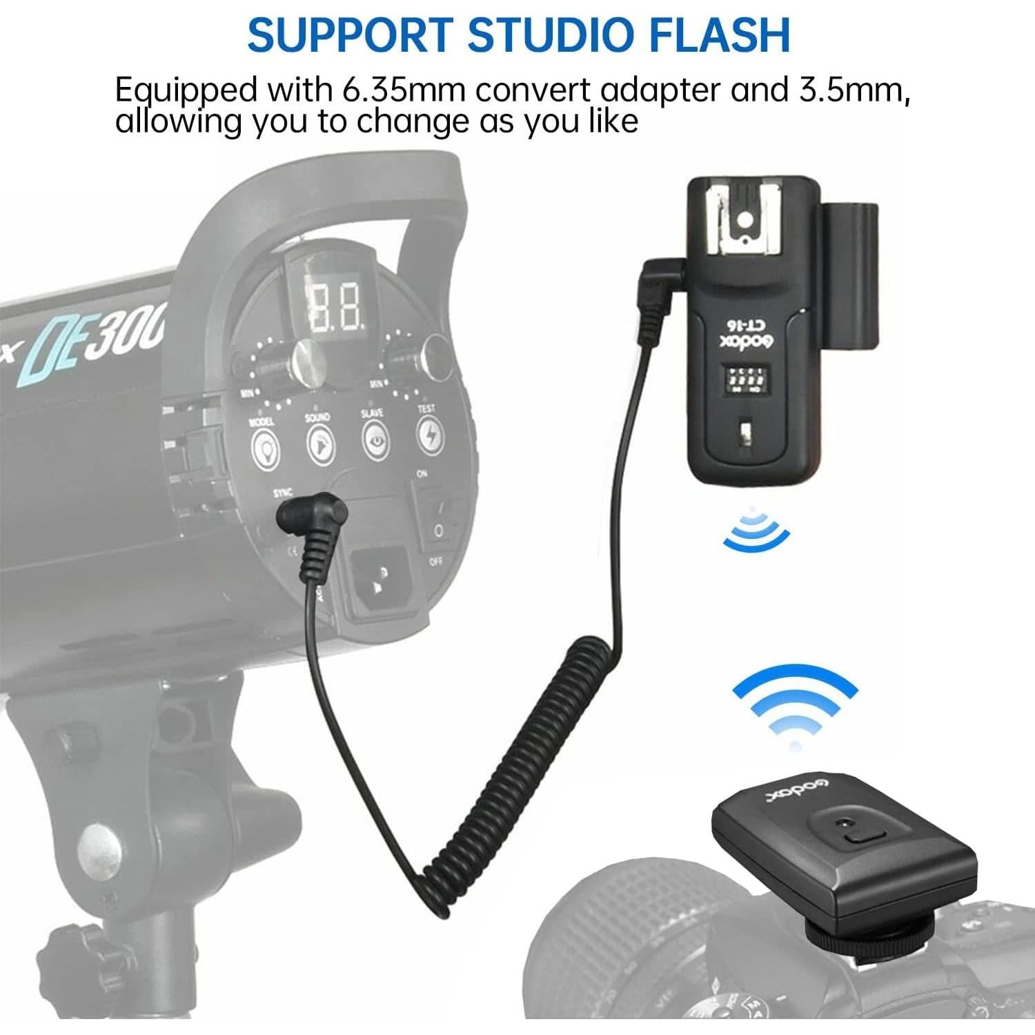 Kit de Disparador de Flash Inalámbrico Godox CT-16 para DSLR