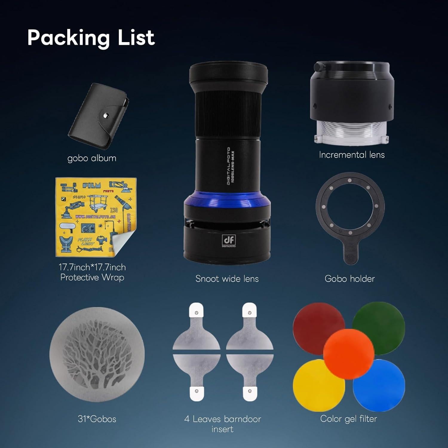 Snoot Óptico Bowens DF DIGITALFOTO para Fotografía 2.38kg