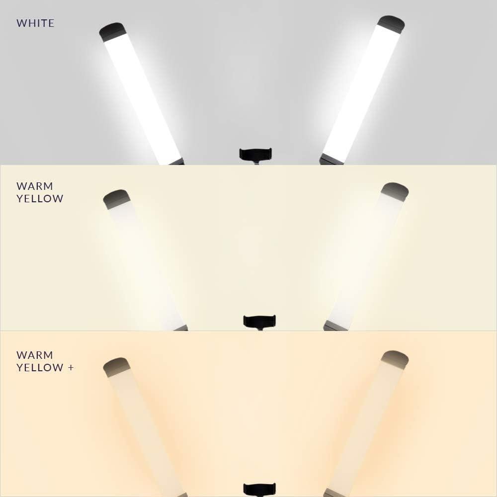 Neatfi (New Model) Supreme LED Light Kit, 3600 Lumens, 40W, 3 Color Modes, for Makeup and Tattoo Artists, Filming & Photography with Adjustable Tripod and Flexible Phone Holder (Black)