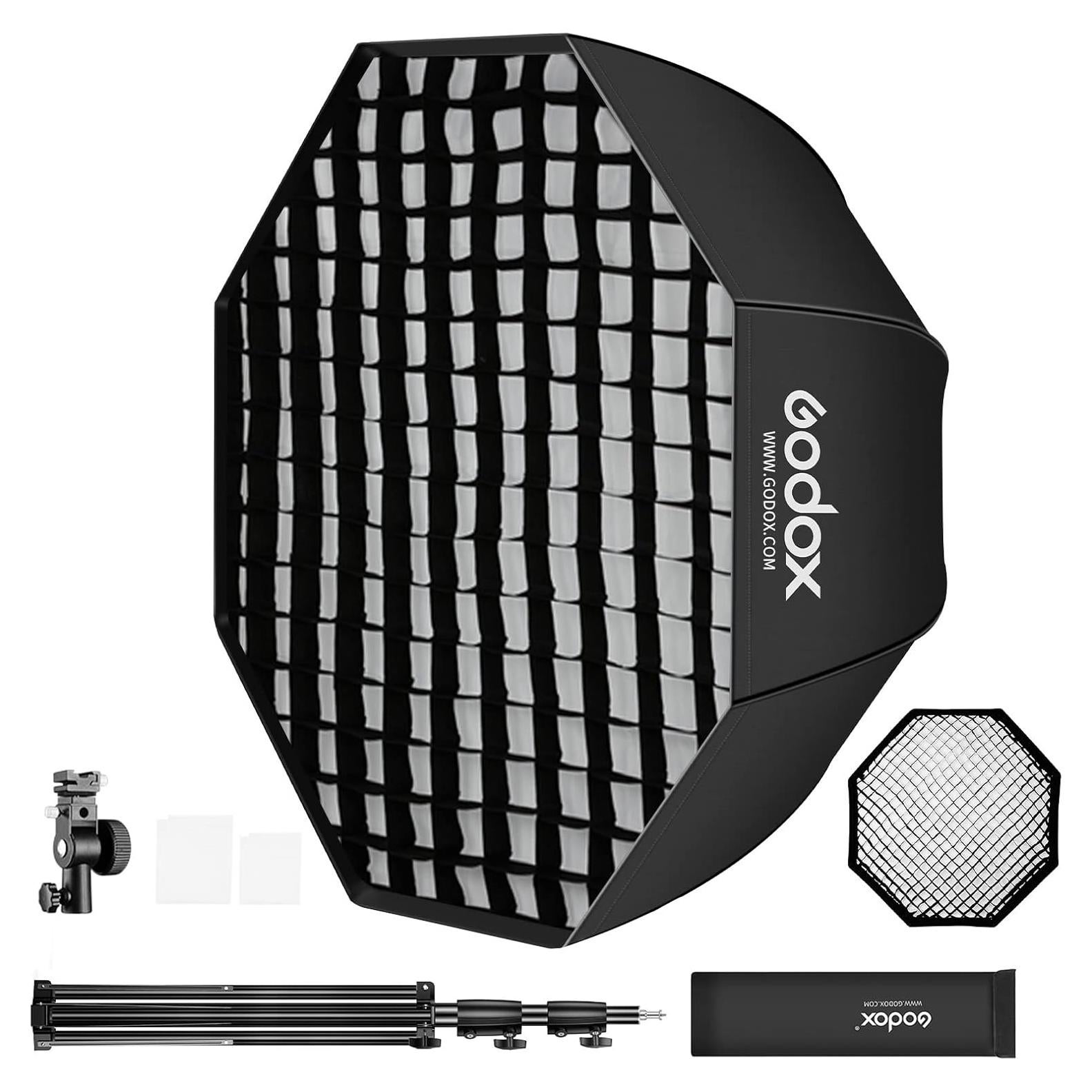 Godox Softbox Octagonal 120cm con Rejilla y Soporte Tipo E