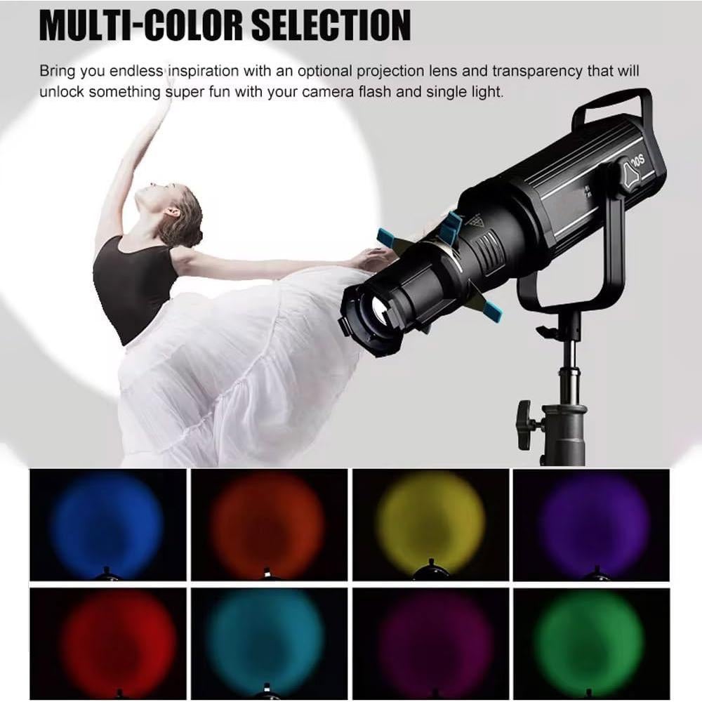 Kit Snoot Óptico BAFONGCINE 19° con 20 Gobos y 4 Filtros