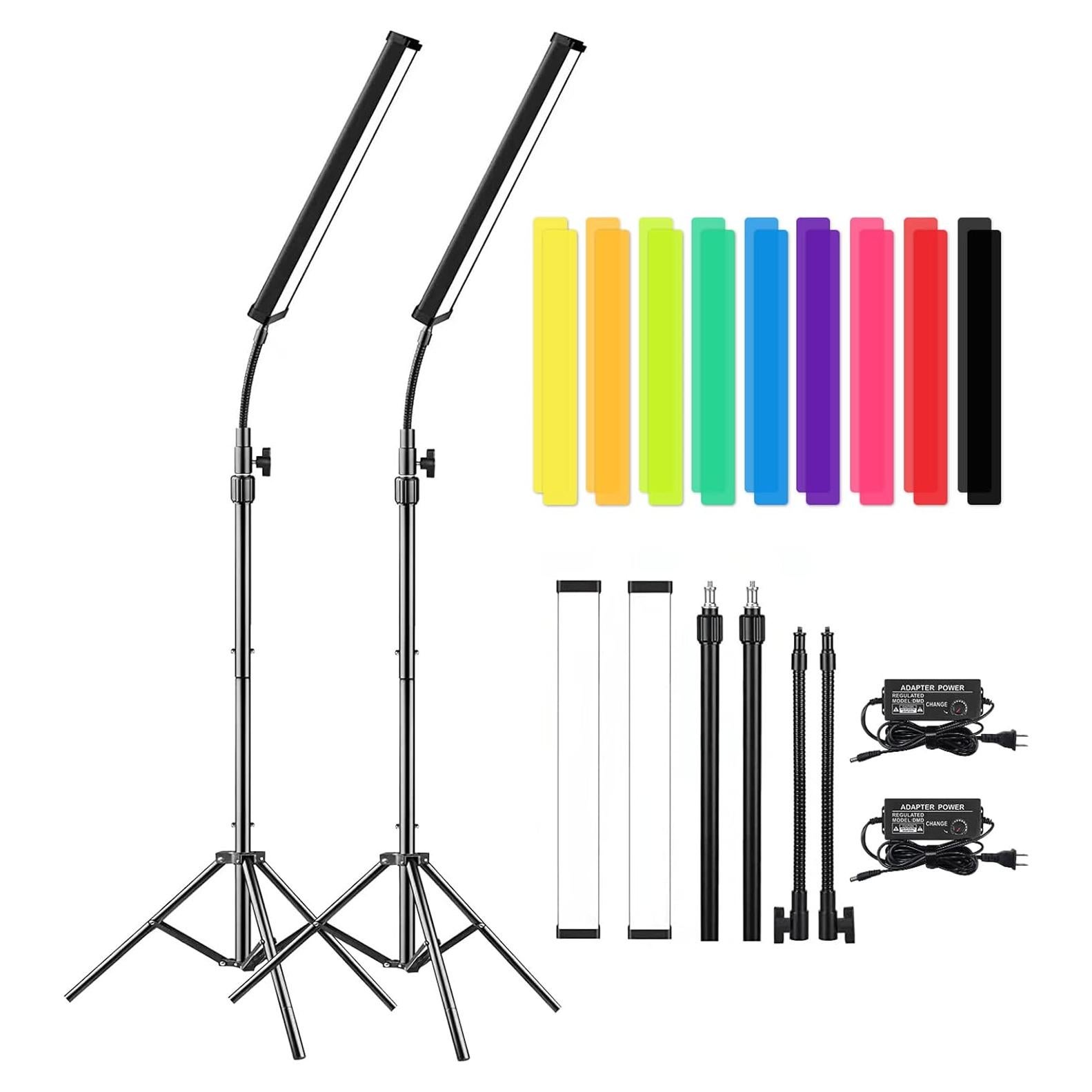 Kit de Iluminación LED Gepege 5600K con Trípode Ajustable