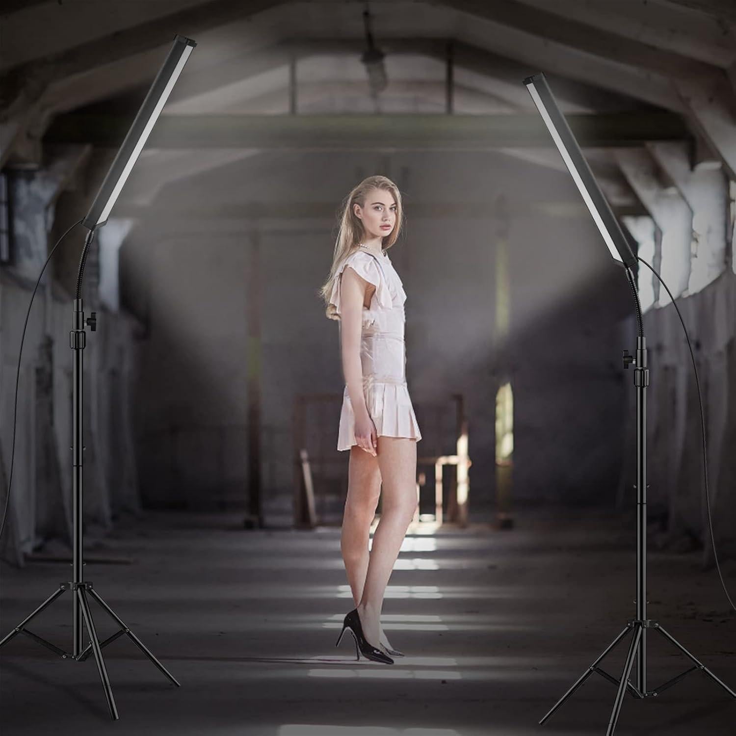 Kit de Iluminación LED Gepege 5600K con Trípode Ajustable