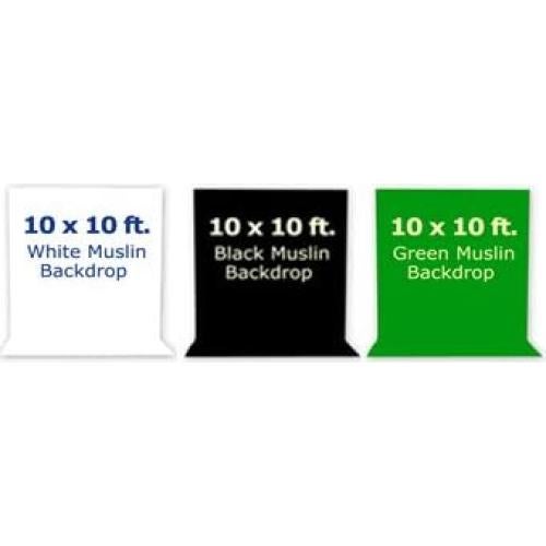 Kit de iluminación de estudio fotográfico StudioFX K01 con 3 fondos