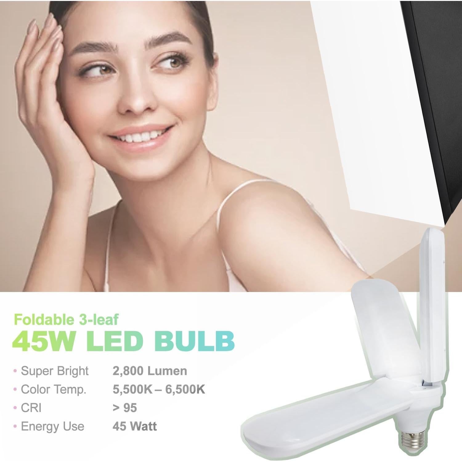 LimoStudio (LED Super Bright) 45W Next Gen. Foldable LED Bulb, 7600 Lumen, 6500K, 20 x 28 in Softbox, Upgraded 11 ft. Cable Light Socket, Photo Studio Lighting Kit, AGG3433