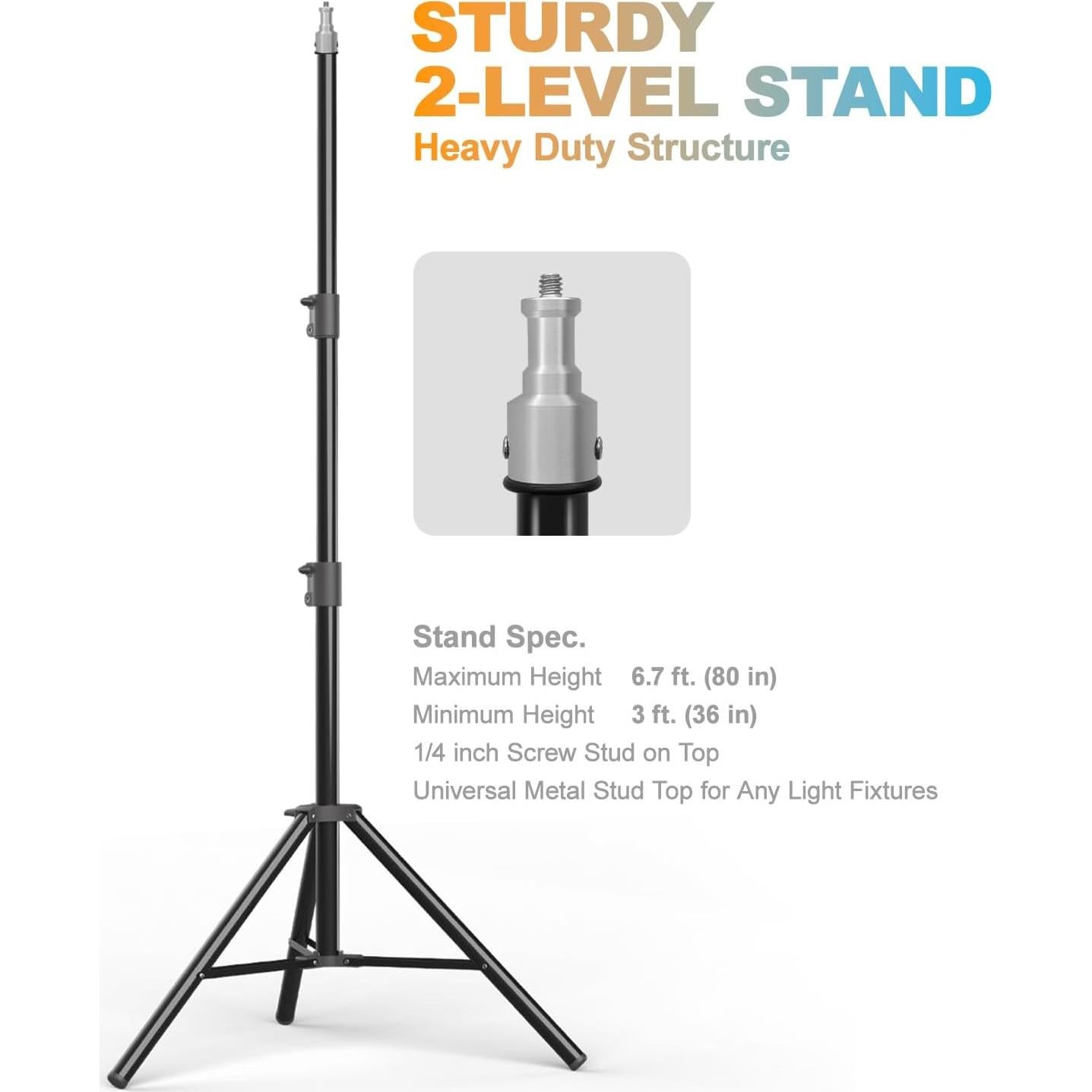 LimoStudio (LED Super Bright) 45W Next Gen. Foldable LED Bulb, 7600 Lumen, 6500K, 20 x 28 in Softbox, Upgraded 11 ft. Cable Light Socket, Photo Studio Lighting Kit, AGG3433