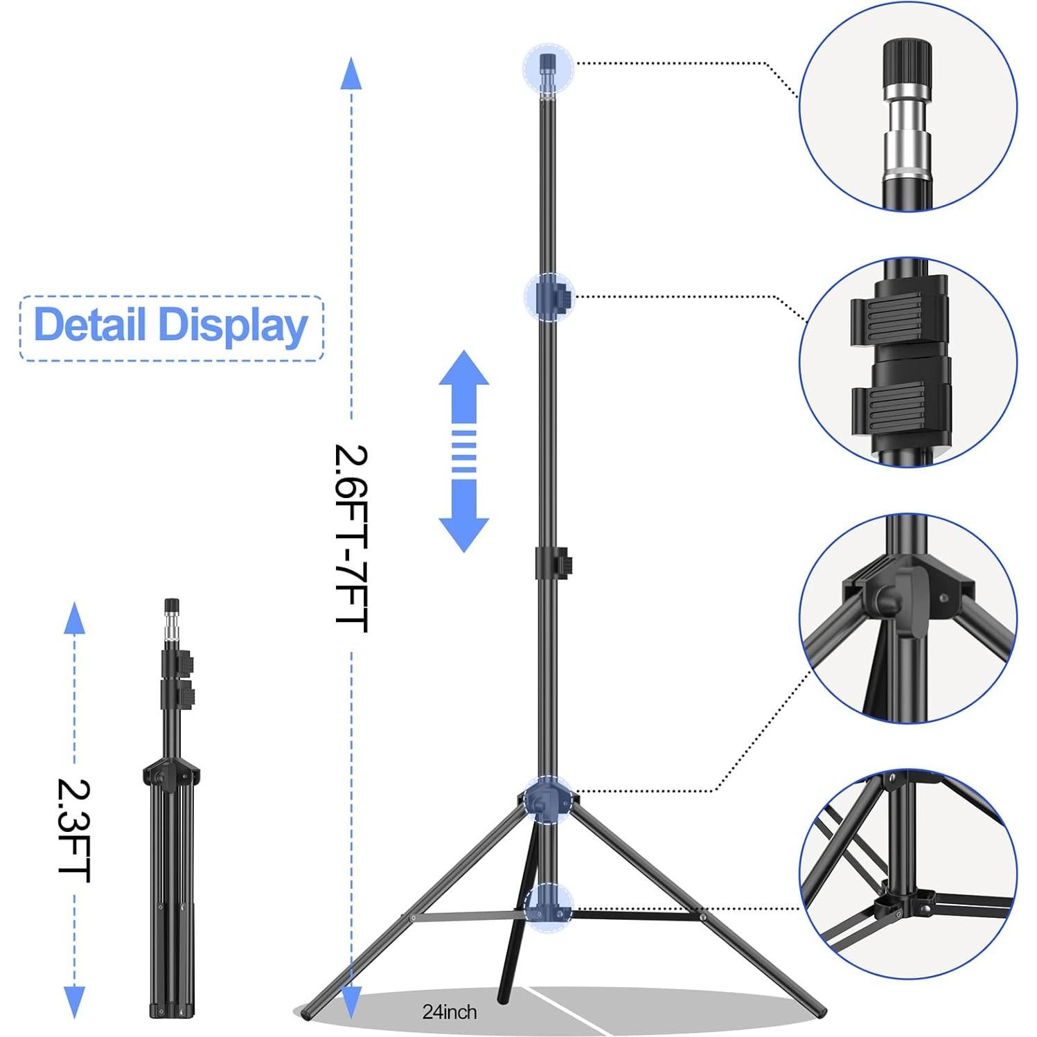 Kit de Soporte para Fondo de Fotografía EMART 2.13x3.05m Ajustable