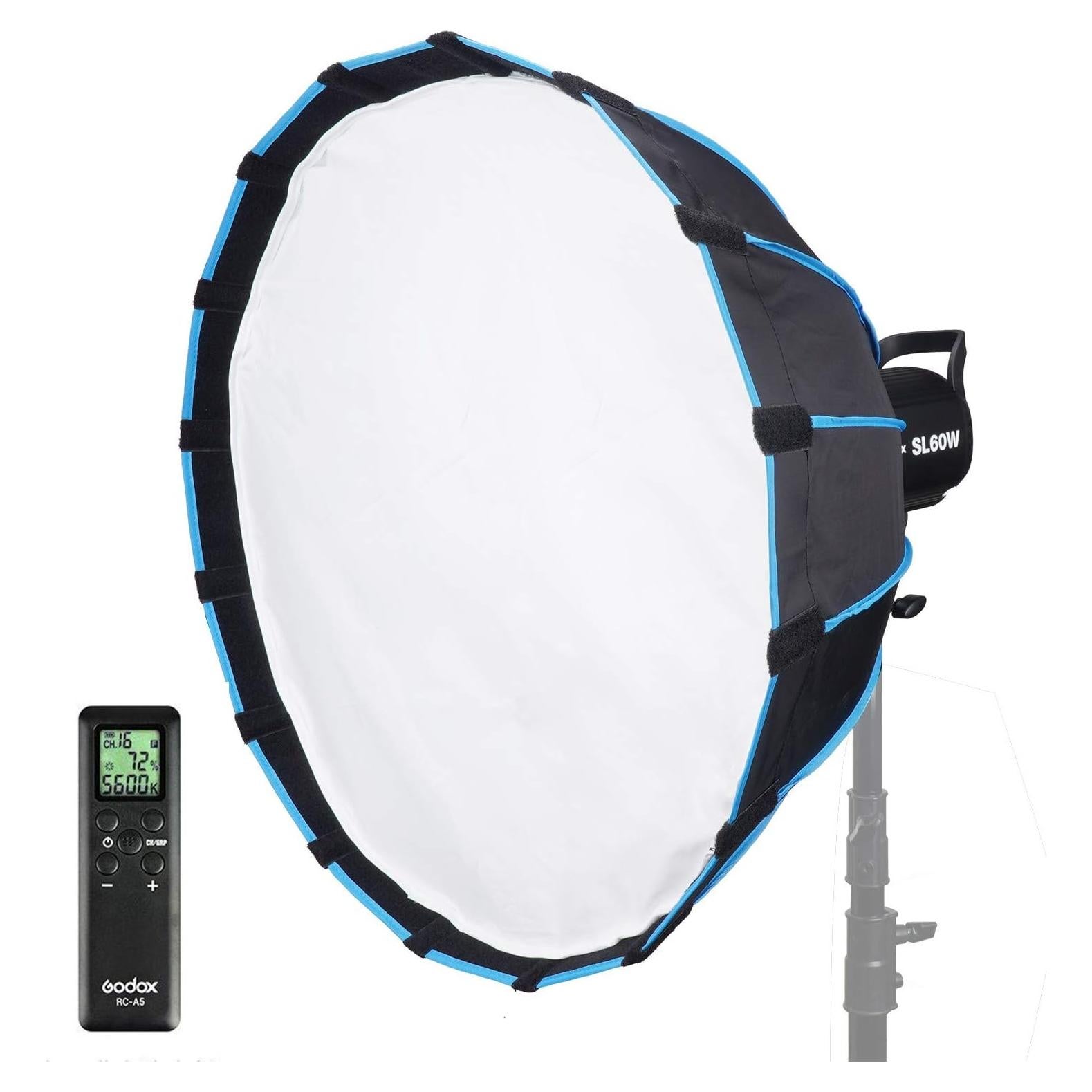 Kit Luz LED Godox SL60W con Soft Box 60cm 5600K para Video