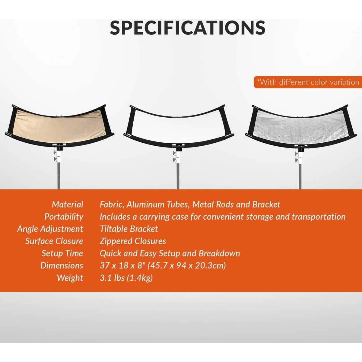 Kit Reflector Curvado Glow ArcLight II 45.72x93.98cm