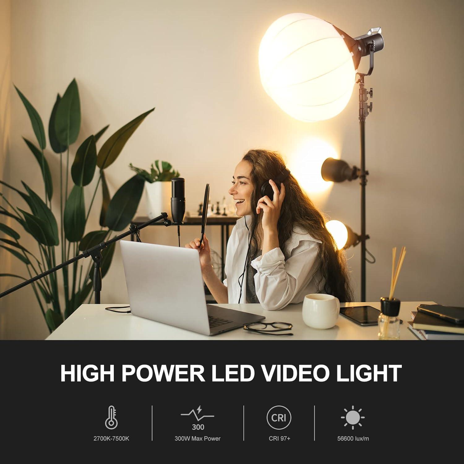 Kit de Luz de Video LED GVM SD-300D con Softbox 26" 300W