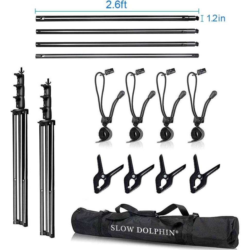 Kit de Soporte de Fondo Ajustable SLOW DOLPHIN 3x3m