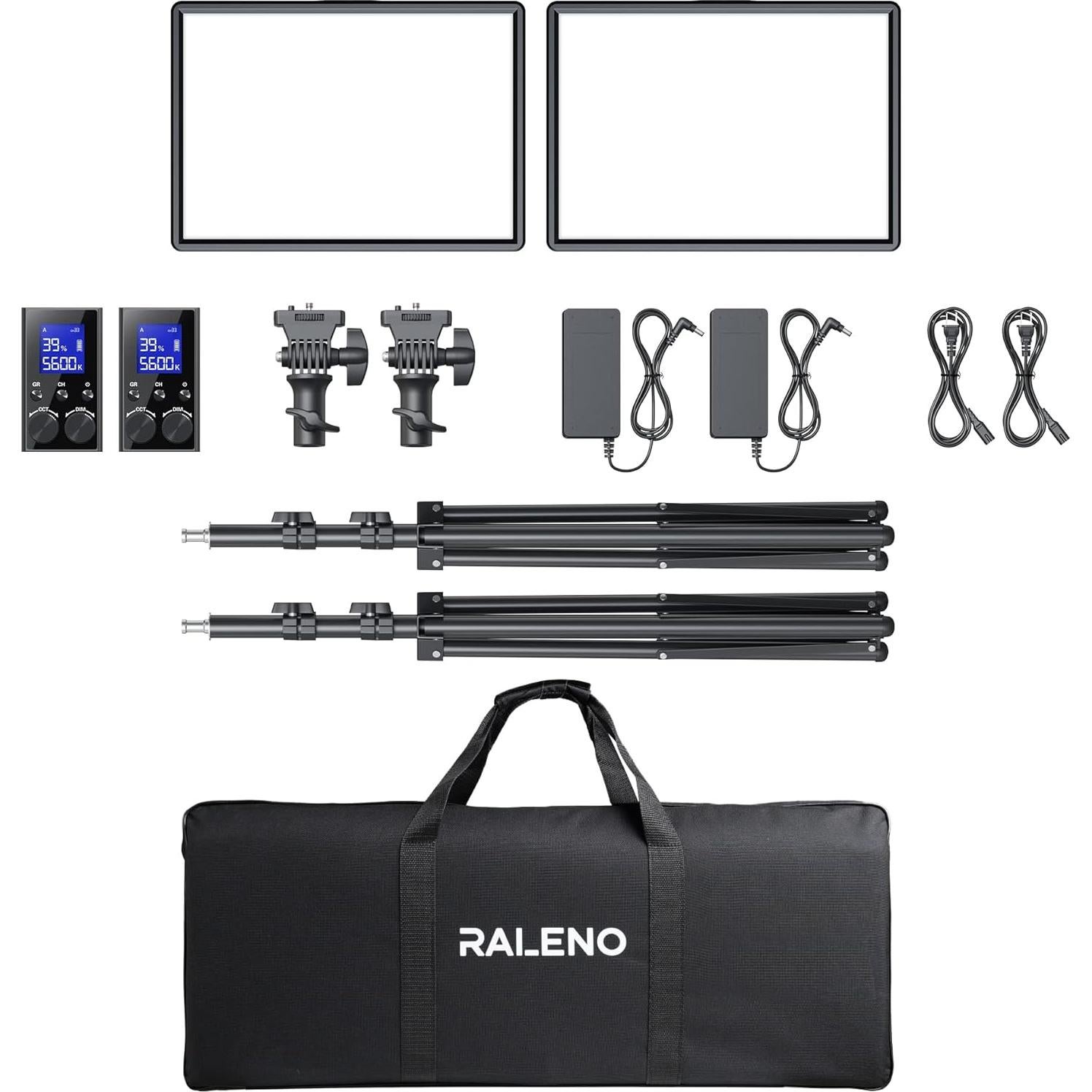 Kit de Iluminación LED RaLeno VL-S300K 45W 2-Pack con Soporte 190.5cm