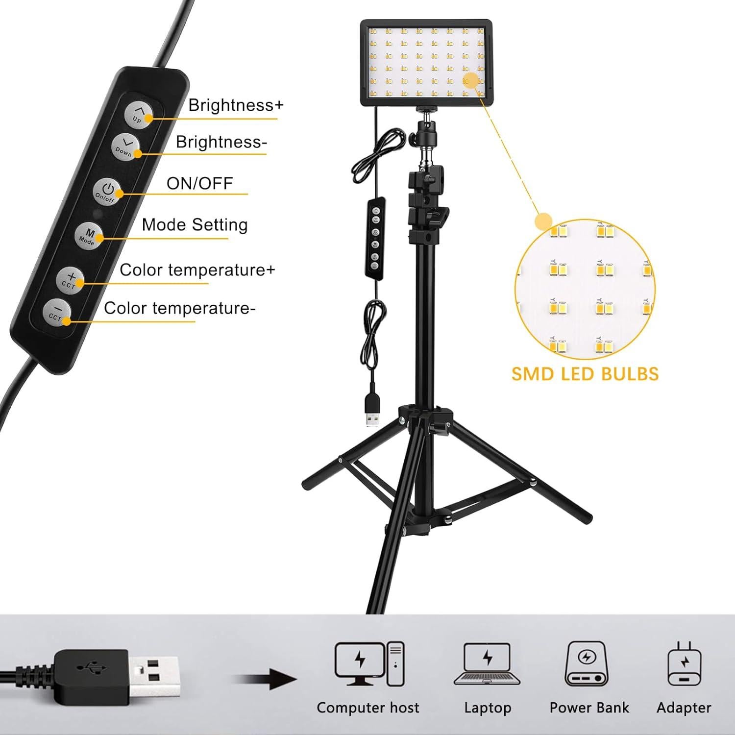 Kit de Iluminación LED Unicucp 2 Piezas Regulable 2400-6800K