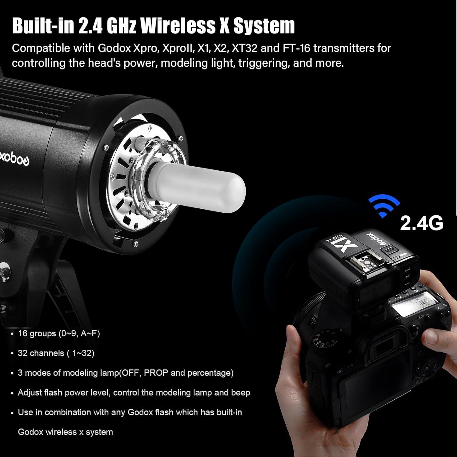 Estroboscopio Godox SK400II 400Ws con Montura Bowens 150W