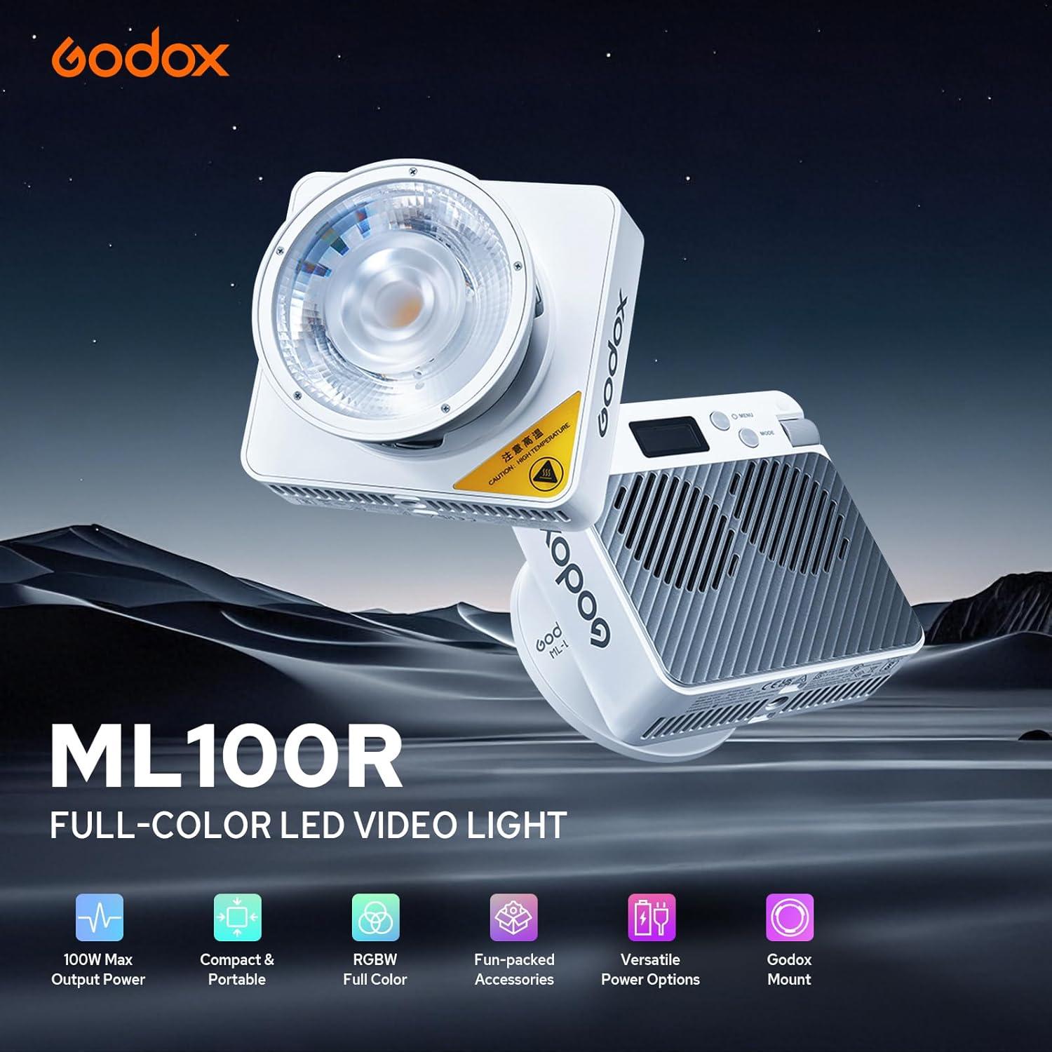Godox ML100R Luz LED RGB 110W 1800K-10000K Compacta