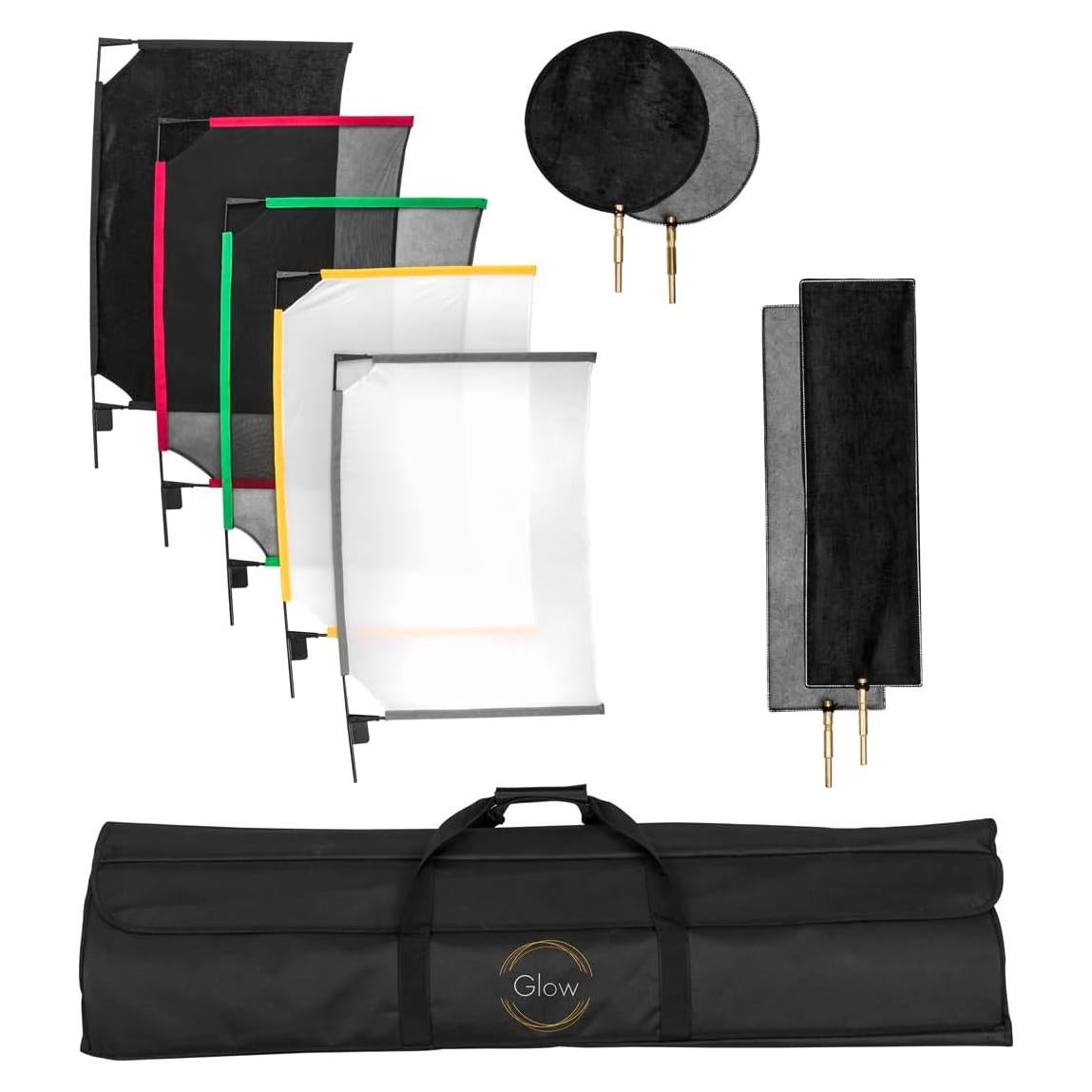Kit Completo de Scrim Portátil Glow 61x91 cm con Marcos Plegables