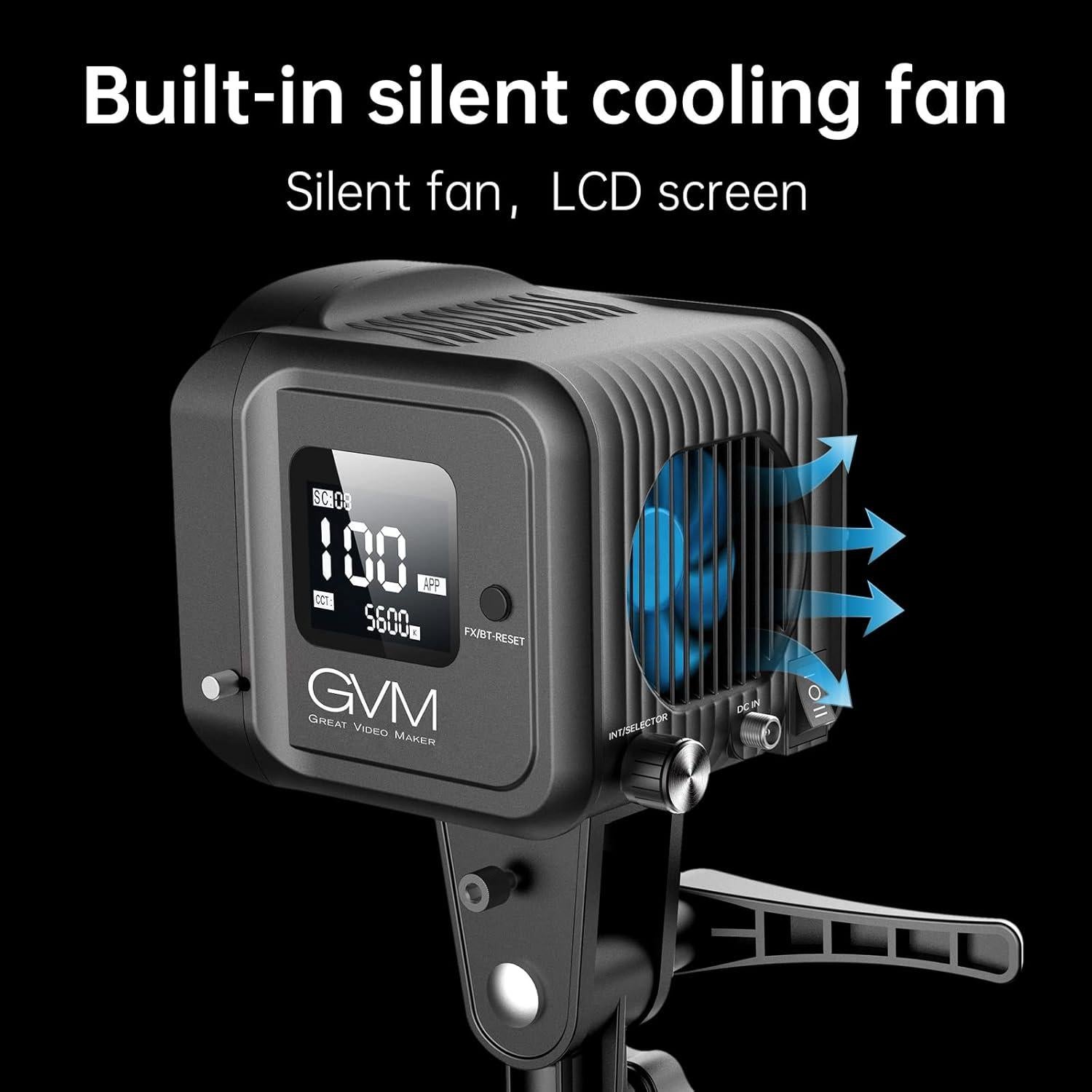 Kit de Luz LED de Video GVM SD80D 80W con Softbox y Control APP