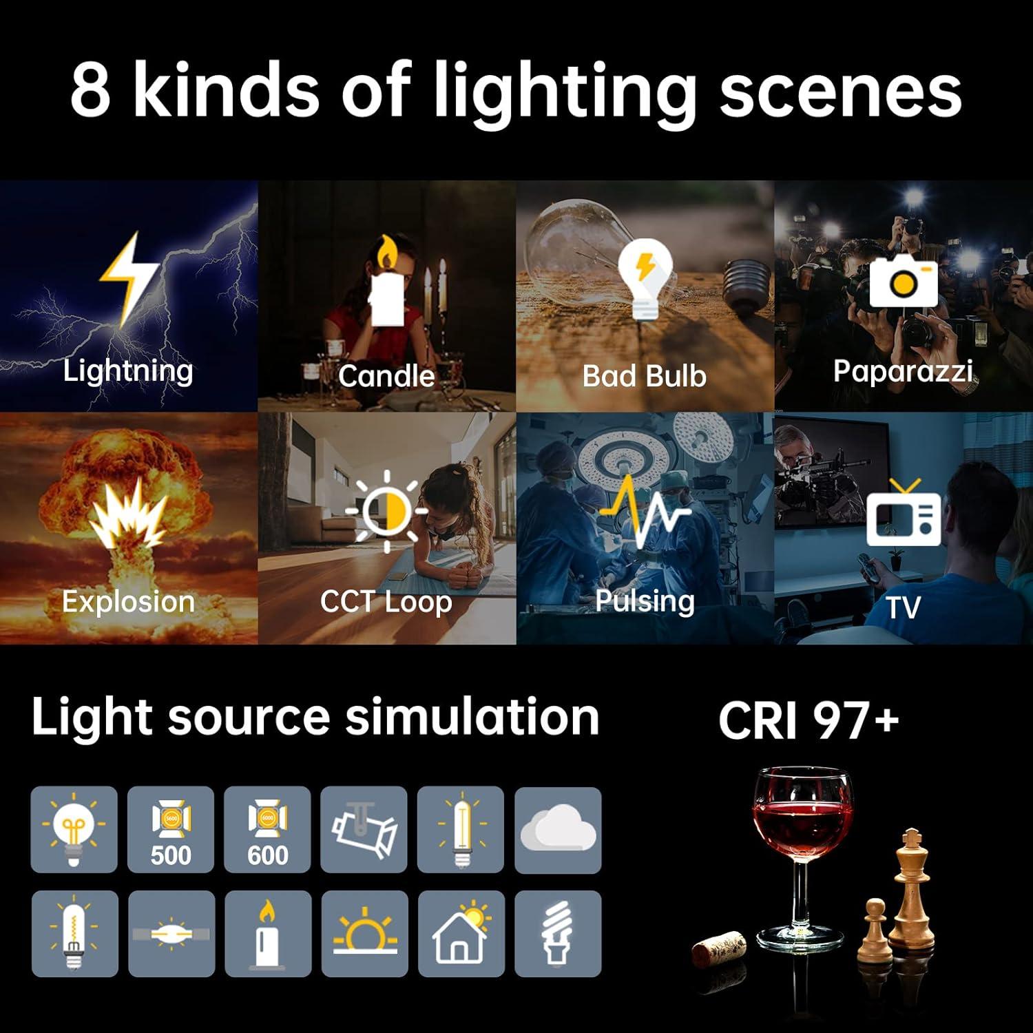 Kit de Luz LED de Video GVM SD80D 80W con Softbox y Control APP