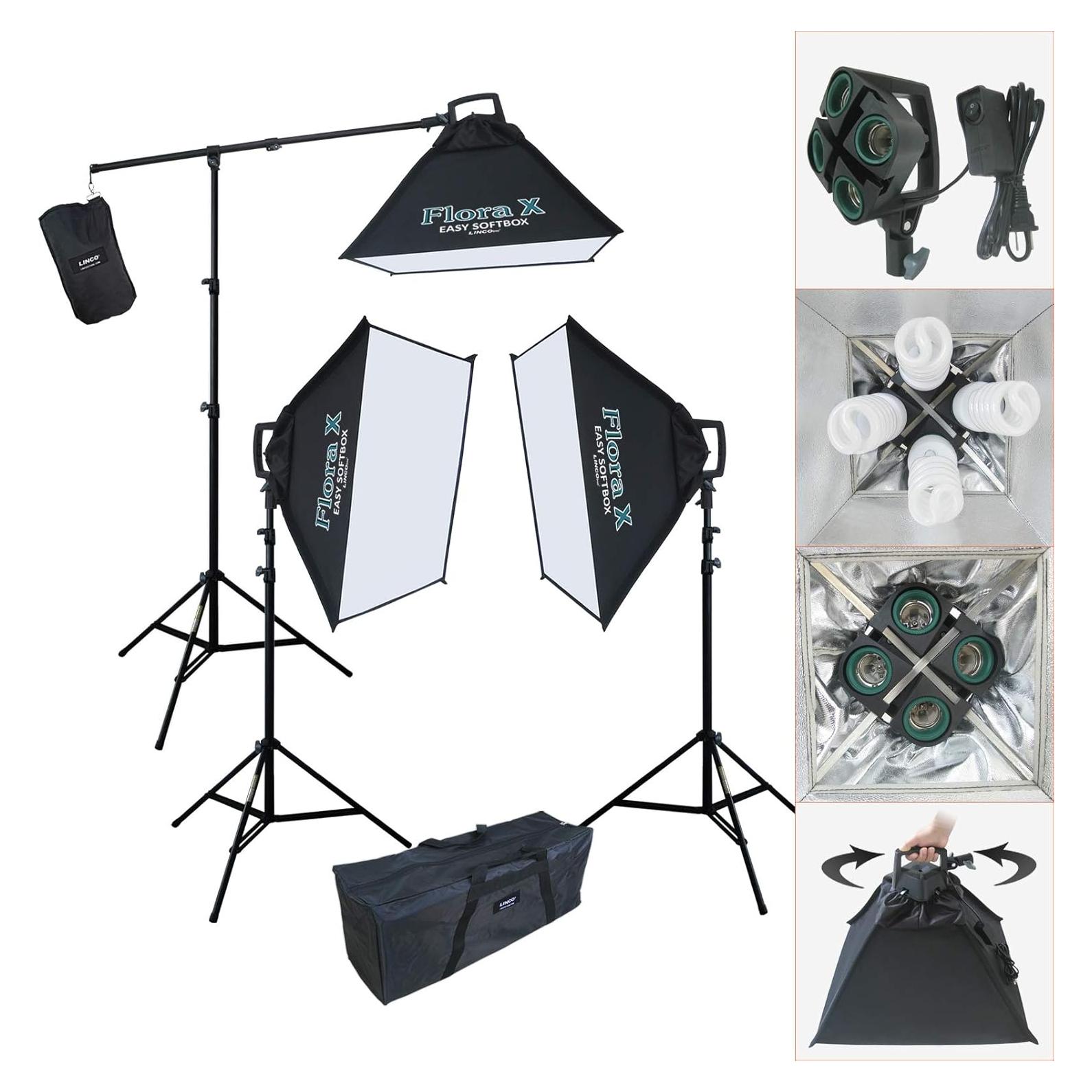 Estudio de Fotografía y Video LINCO AM170 con 3 Softbox