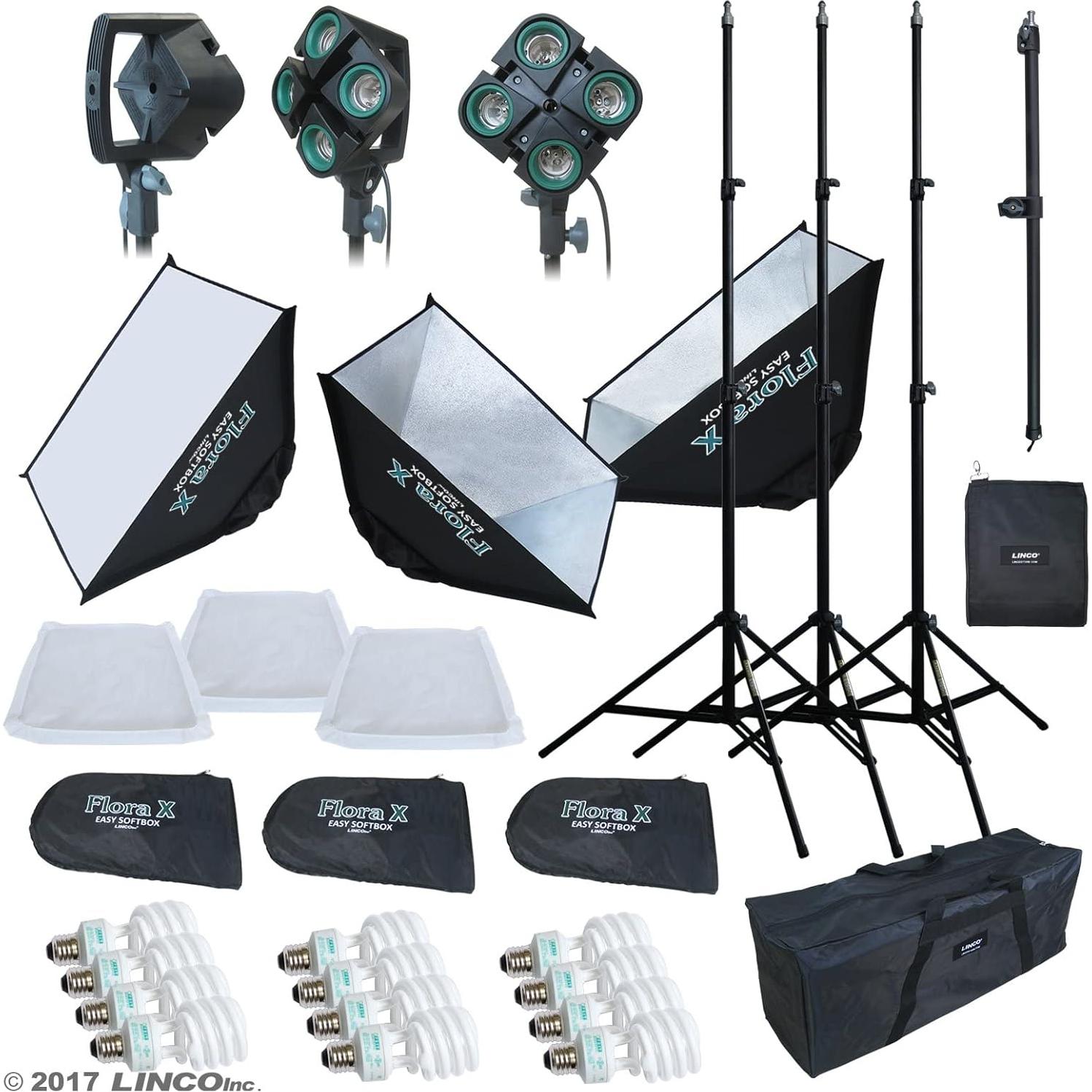 Estudio de Fotografía y Video LINCO AM170 con 3 Softbox