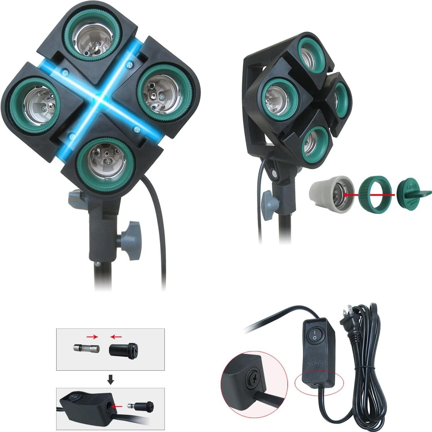 Estudio de Fotografía y Video LINCO AM170 con 3 Softbox