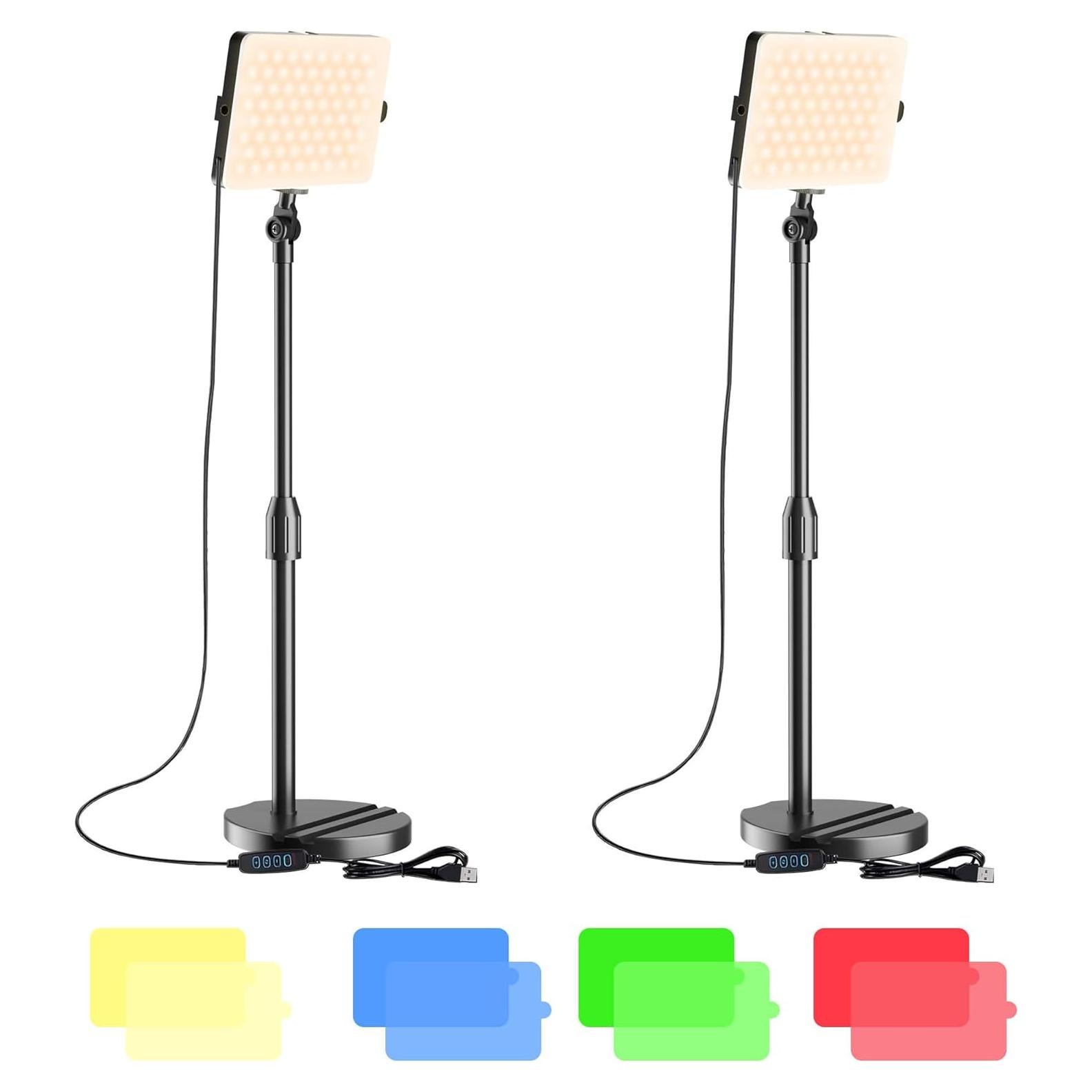 Paquete de 2 luces LED Mionondi con soporte ajustable