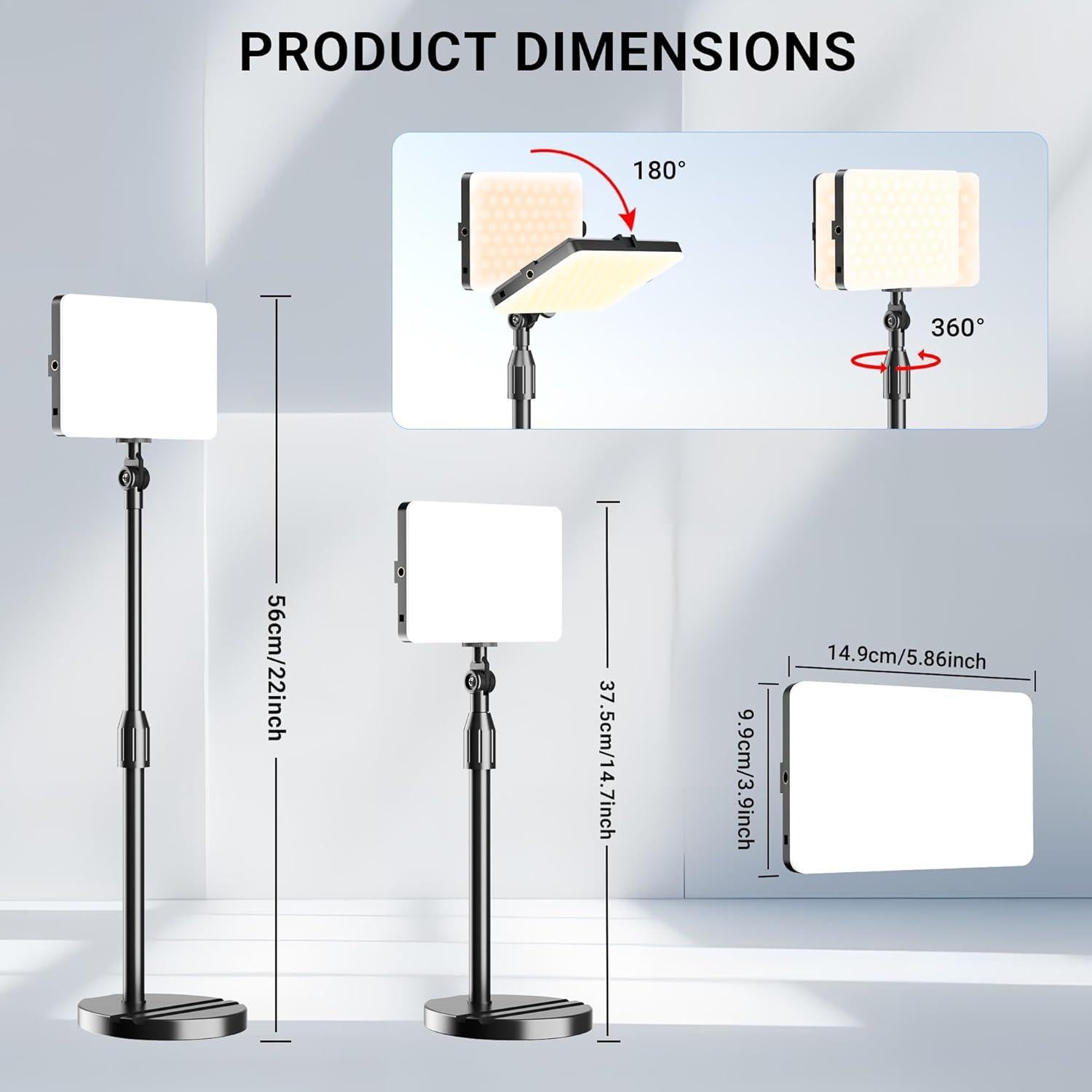 Paquete de 2 luces LED Mionondi con soporte ajustable