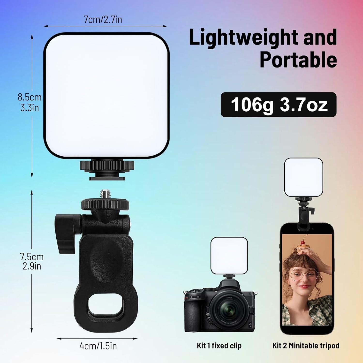 Luz de Video LED RGB Aiuca AUW140 2000mAh 20 Modos